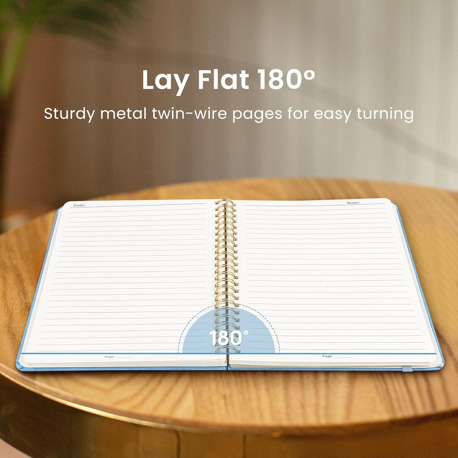 image:imageTaja Lined Spiral Journal Notebook for Women amp Men 140 Pages College Ruled Hardcover Notebook for Work amp Note Taking Journals for Writing A557 x 79 GreenDBlue