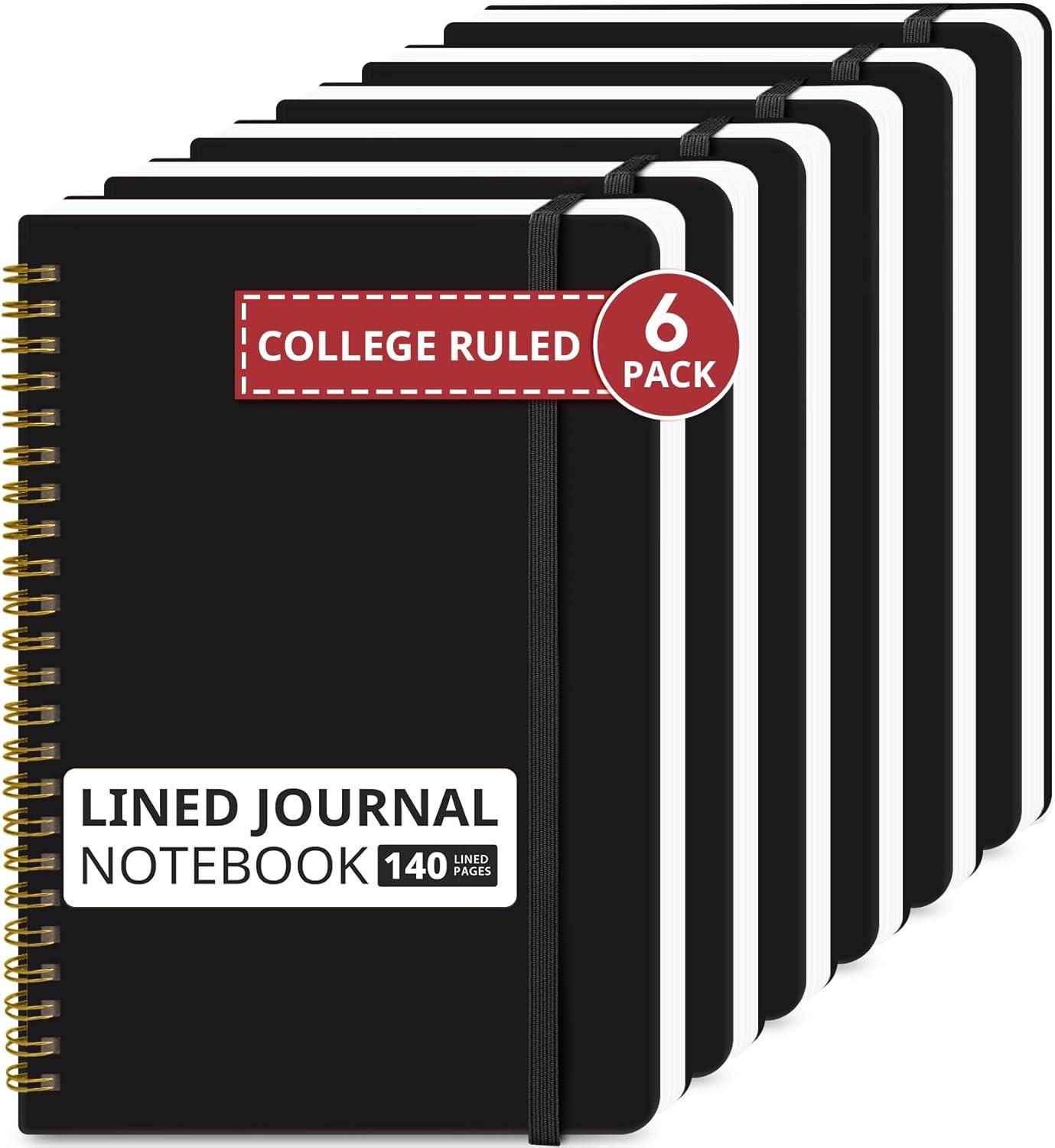 image:imageTaja Lined Spiral Journal Notebook for Women amp Men 140 Pages College Ruled Hardcover Notebook for Work amp Note Taking Journals for Writing A557 x 79 GreenCBlack