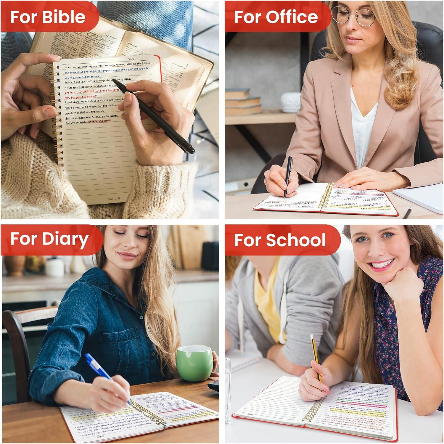 image:imageTaja Lined Spiral Journal Notebook for Women amp Men 140 Pages College Ruled Hardcover Notebook for Work amp Note Taking Journals for Writing A557 x 79 GreenRTomato Red