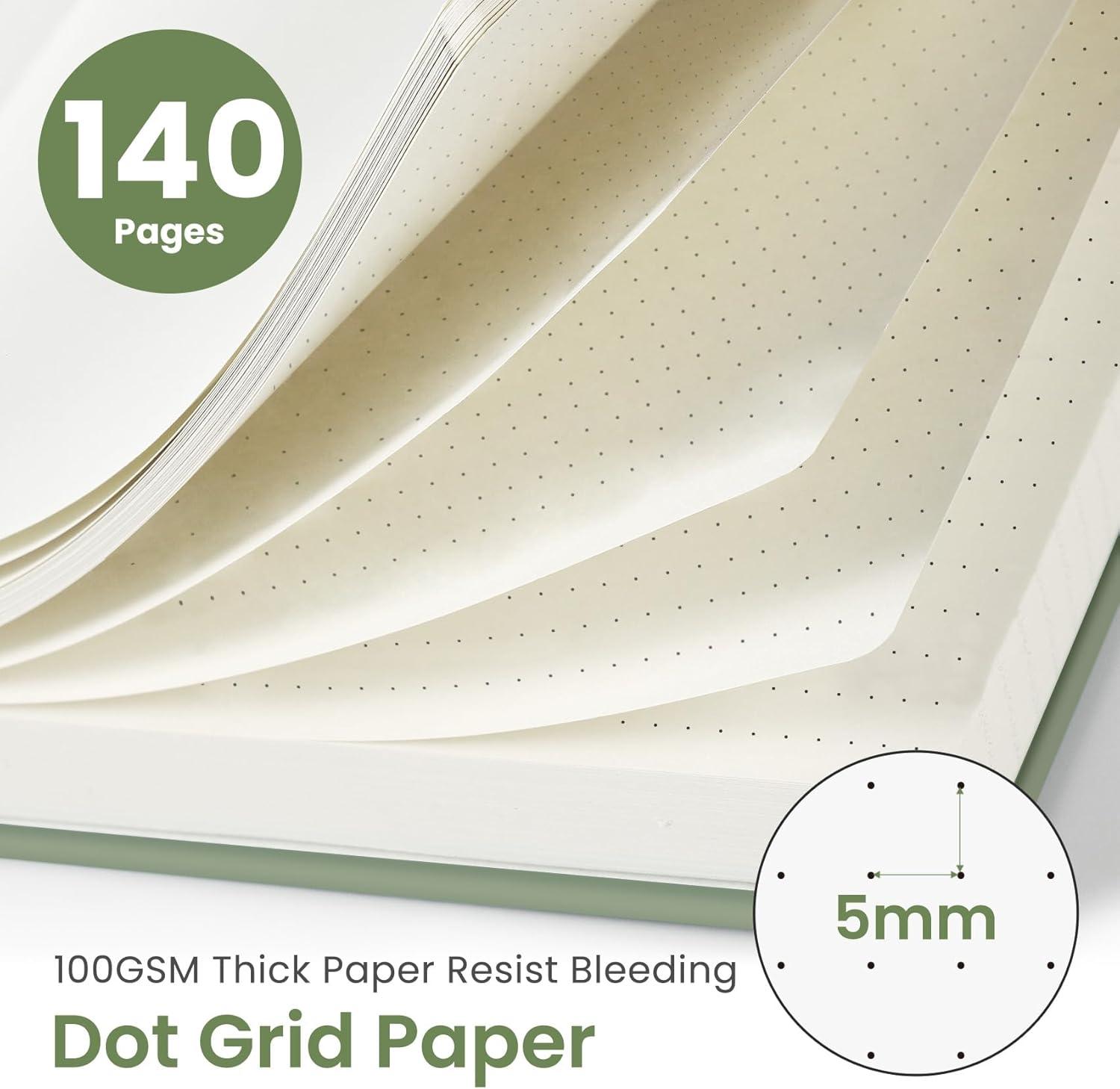 image:imageTaja Lined Spiral Journal Notebook for Women amp Men 140 Pages College Ruled Hardcover Notebook for Work amp Note Taking Journals for Writing A557 x 79 GreenAGreen