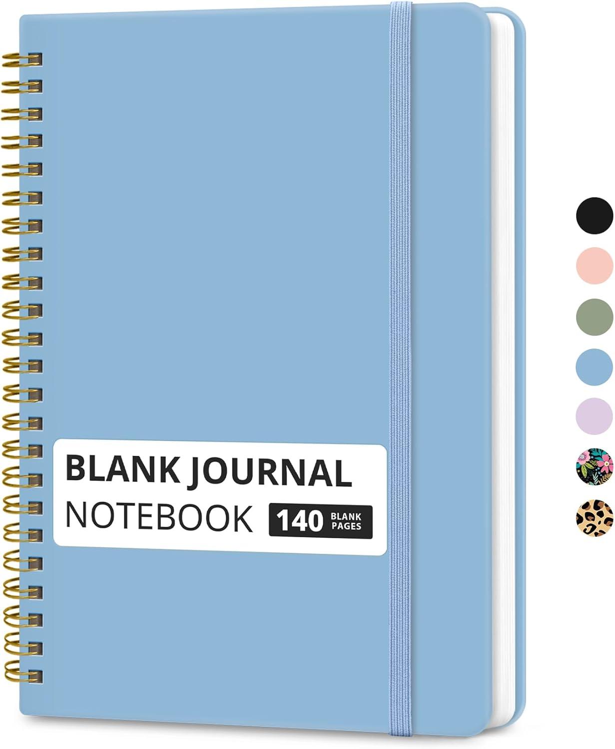 image:imageTaja Lined Spiral Journal Notebook for Women amp Men 140 Pages College Ruled Hardcover Notebook for Work amp Note Taking Journals for Writing A557 x 79 GreenDBlue