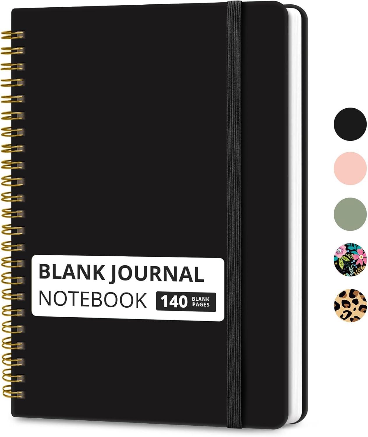 image:imageTaja Lined Spiral Journal Notebook for Women amp Men 140 Pages College Ruled Hardcover Notebook for Work amp Note Taking Journals for Writing A557 x 79 GreenCBlack