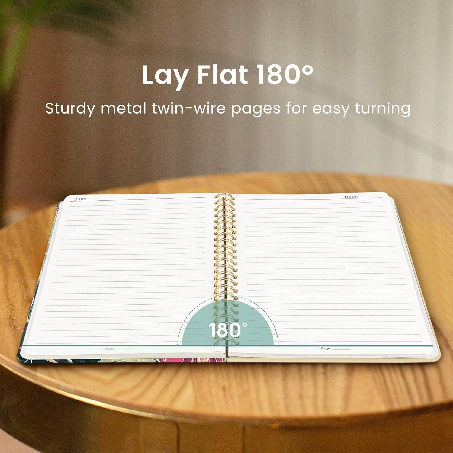 image:imageTaja Lined Spiral Notebook Journal for Women A558 83 Cute Hardcover Notebook for Work School amp Note Taking Pretty College Ruled Journal for Writing 140 Pages JellyfishTMonstera