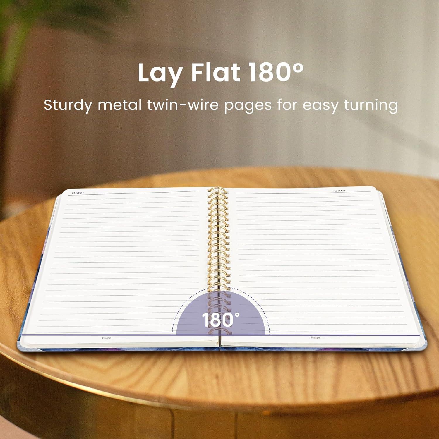 image:imageTaja Lined Spiral Notebook Journal for Women A558 83 Cute Hardcover Notebook for Work School amp Note Taking Pretty College Ruled Journal for Writing 140 Pages JellyfishBDistant Peaks