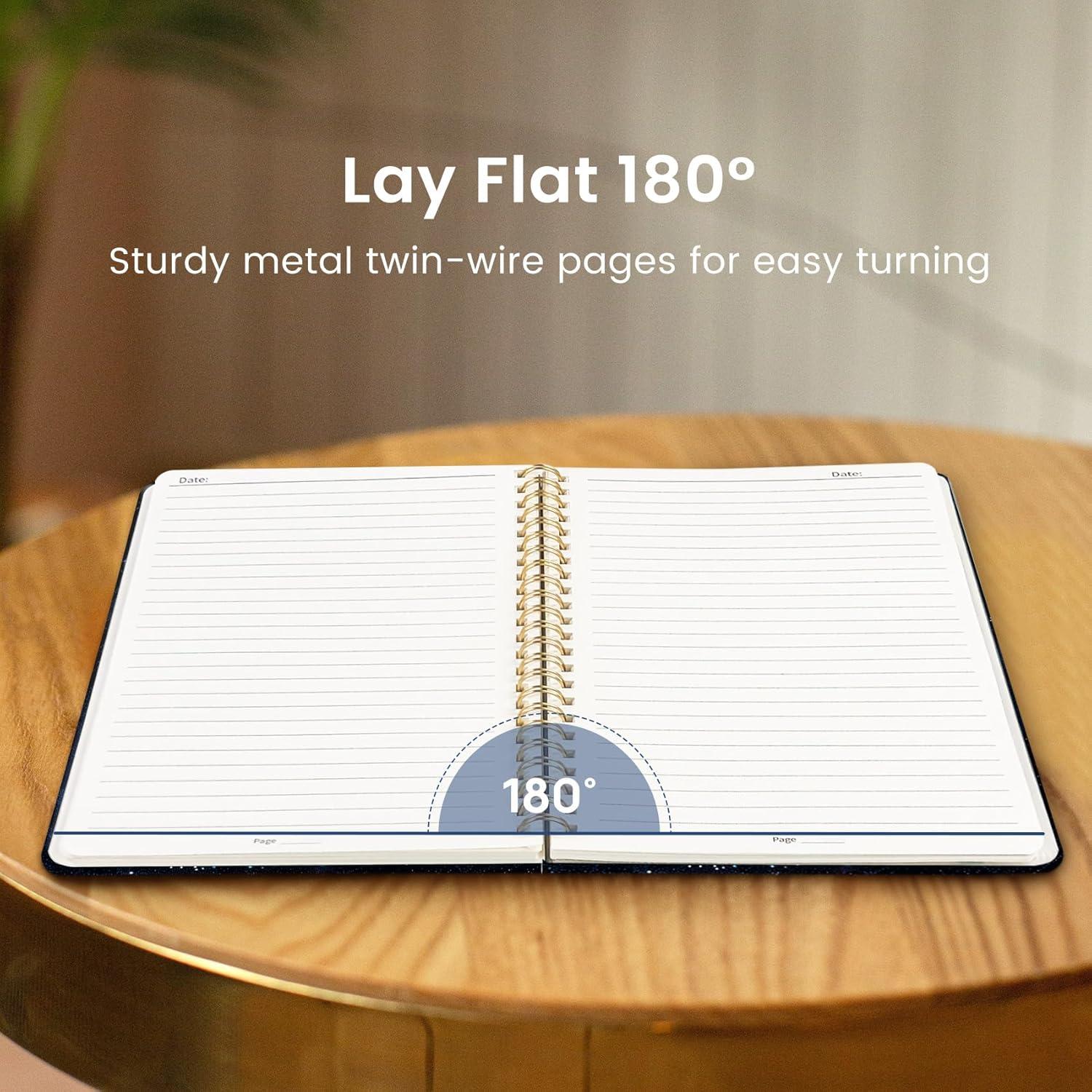 image:imageTaja Lined Spiral Notebook Journal for Women A558 83 Cute Hardcover Notebook for Work School amp Note Taking Pretty College Ruled Journal for Writing 140 Pages JellyfishBlossom Valley