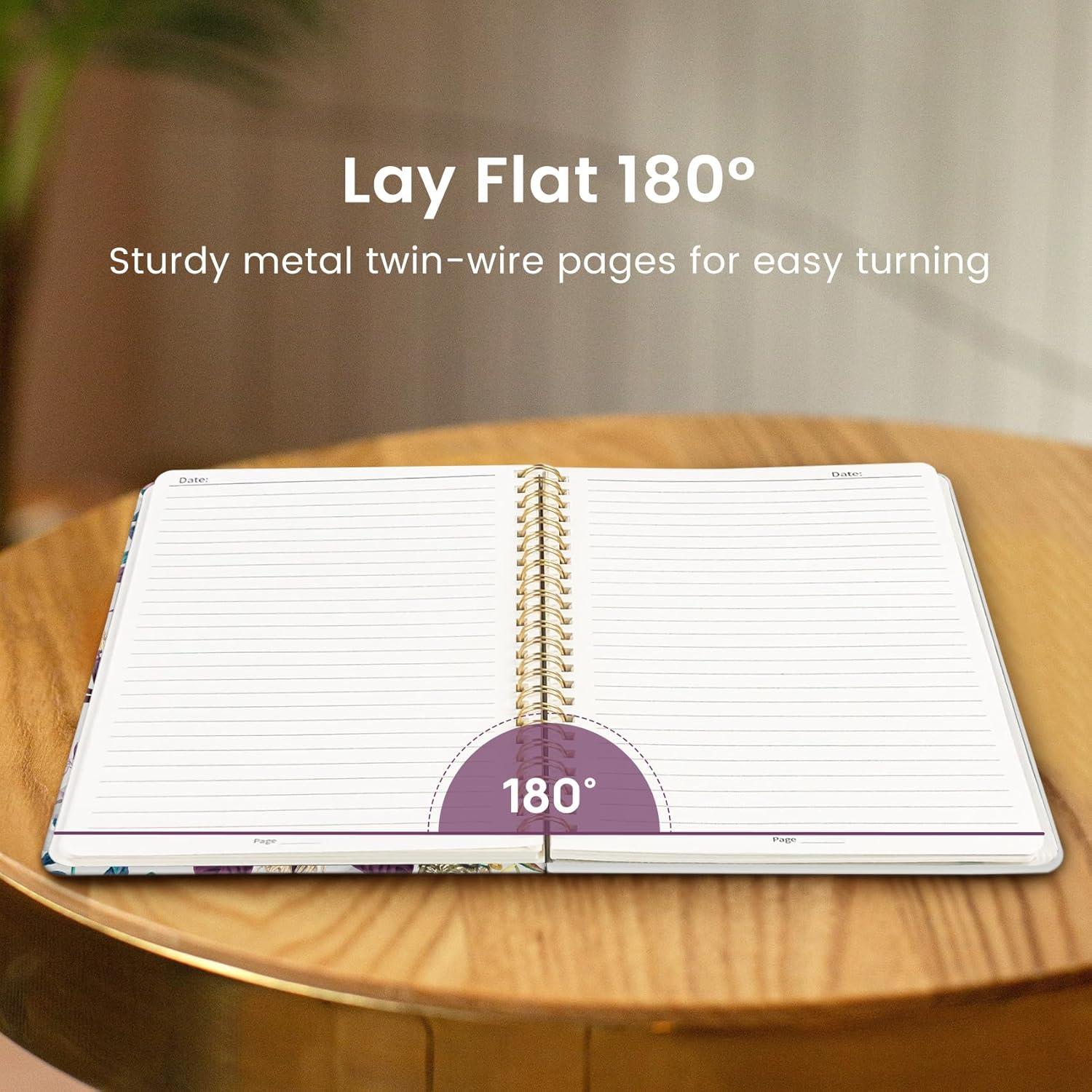 image:imageTaja Lined Spiral Notebook Journal for Women A558 83 Cute Hardcover Notebook for Work School amp Note Taking Pretty College Ruled Journal for Writing 140 Pages JellyfishMJungle