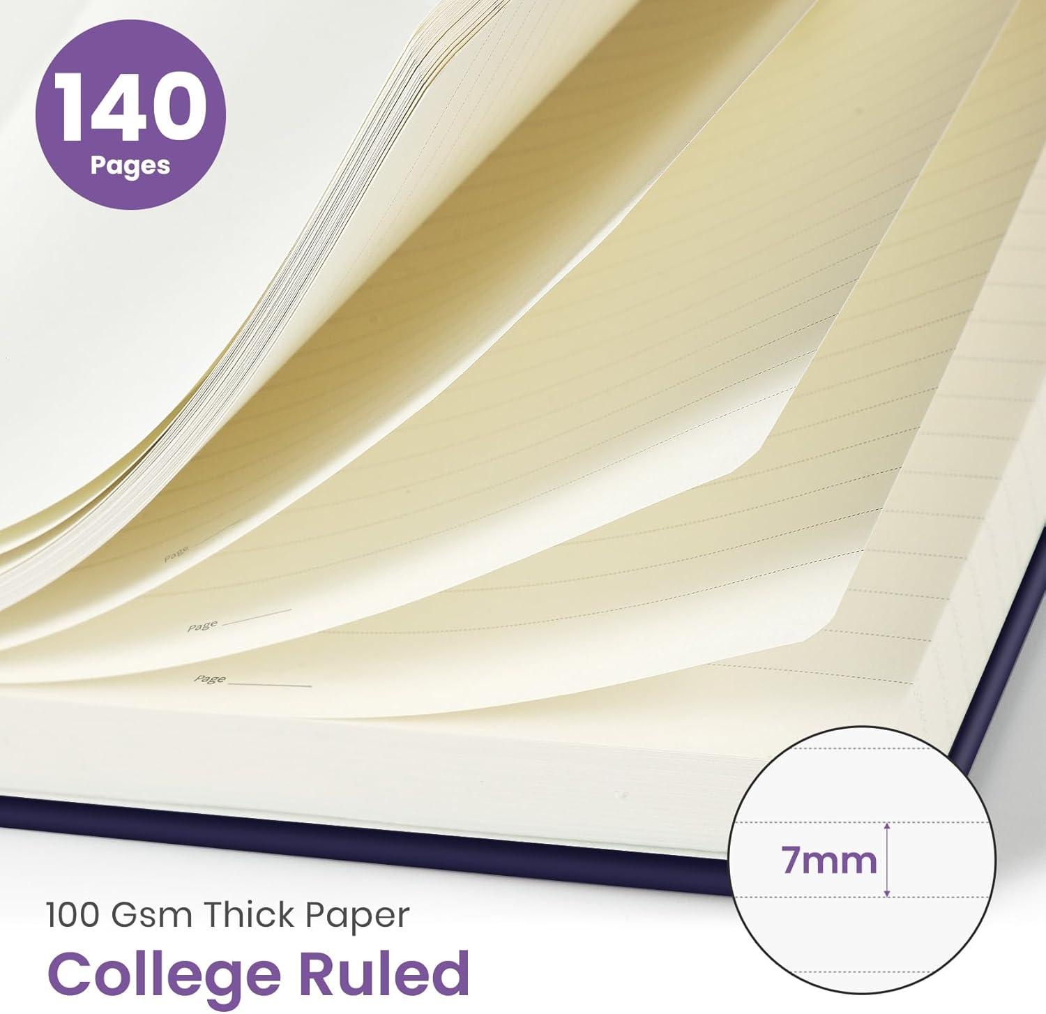 image:imageTaja Lined Spiral Notebook Journal for Women A558 83 Cute Hardcover Notebook for Work School amp Note Taking Pretty College Ruled Journal for Writing 140 Pages JellyfishIViolet