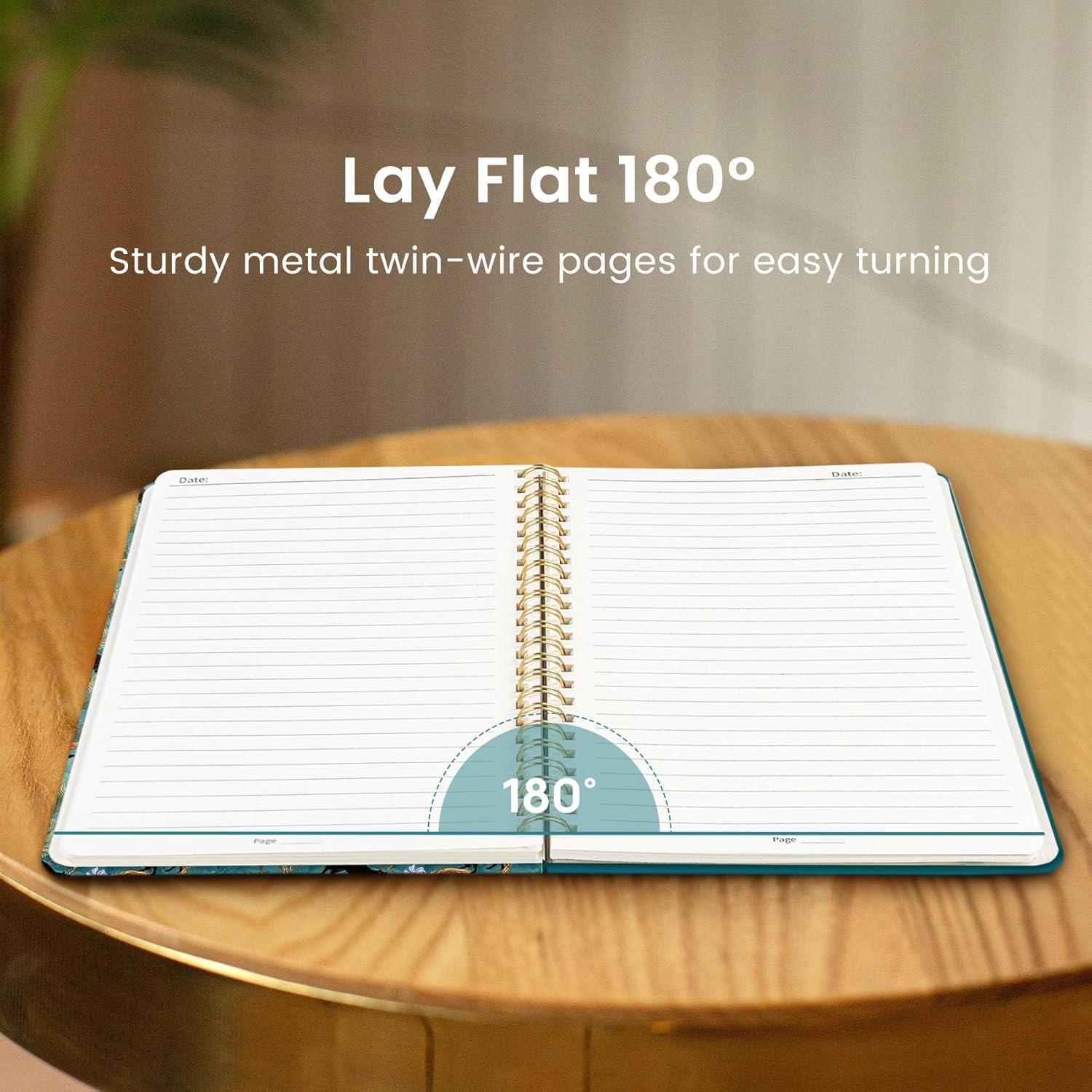 image:imageTaja Lined Spiral Notebook Journal for Women A558 83 Cute Hardcover Notebook for Work School amp Note Taking Pretty College Ruled Journal for Writing 140 Pages JellyfishWCats in Vine