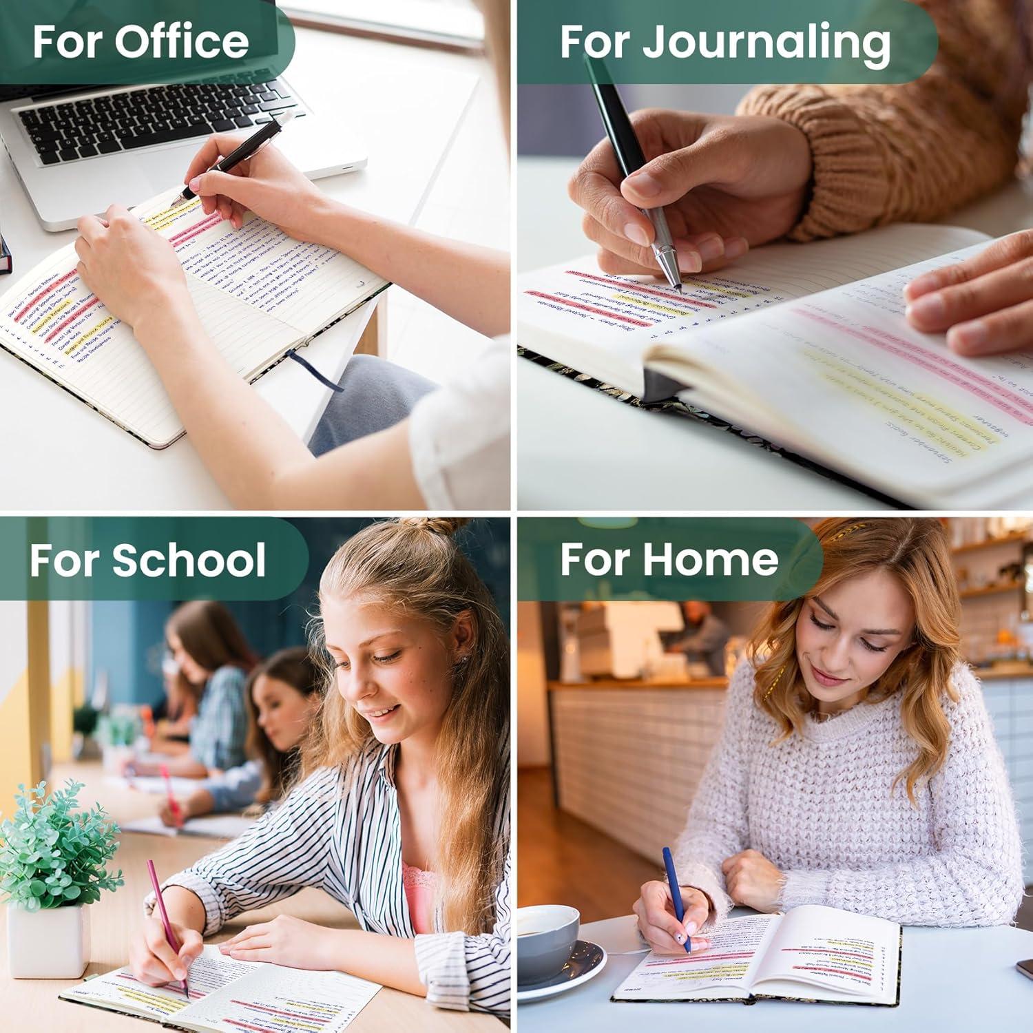 image:imageTaja Pretty Lined Journal for Women Aesthetic Cute Hardcover Leather Journal for Writing A5 College Ruled Notebook for Work amp Note Taking Perfect for Office School Home 160 Pages Meadow FlowersOForest Botanica