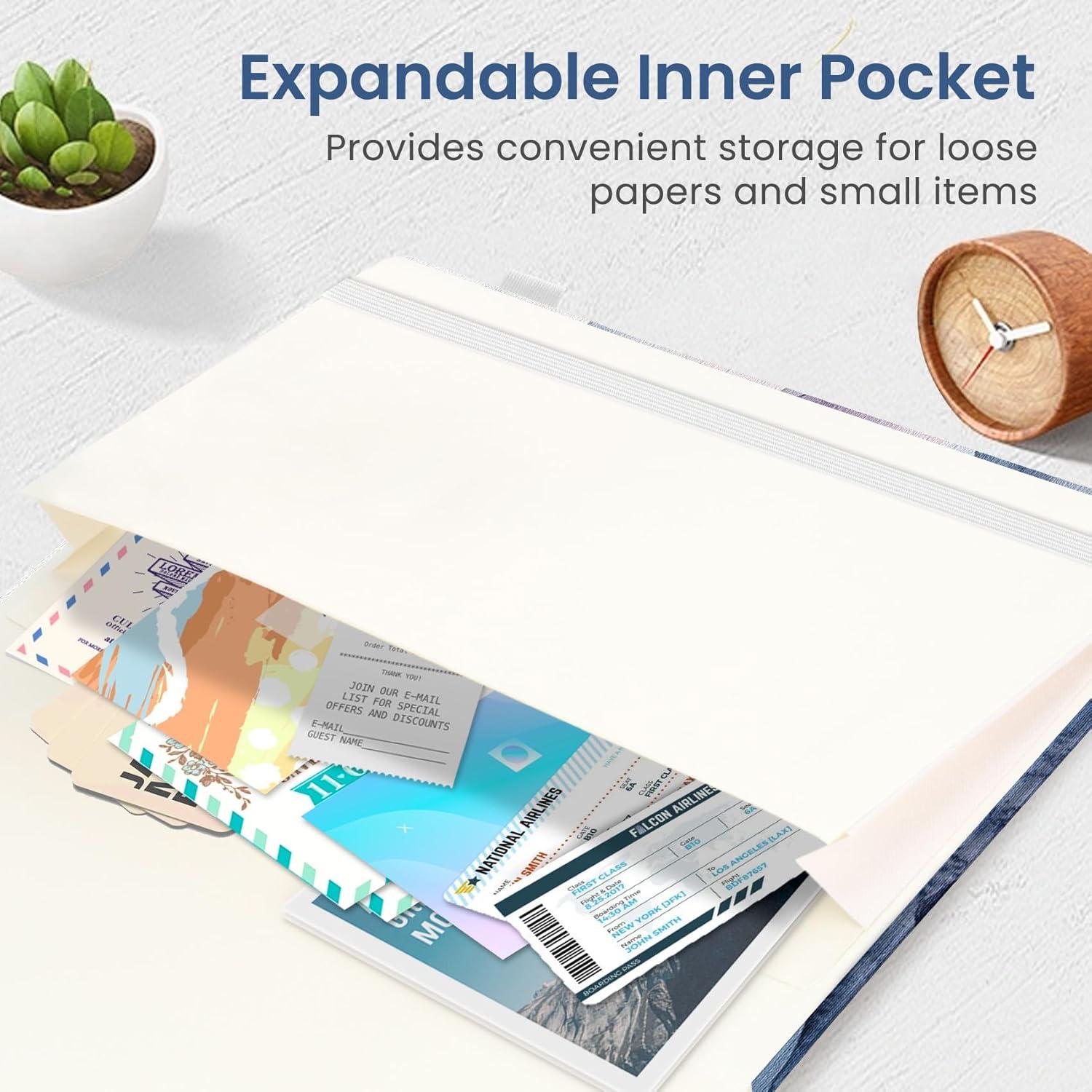 image:imageTaja Pretty Lined Journal for Women Aesthetic Cute Hardcover Leather Journal for Writing A5 College Ruled Notebook for Work amp Note Taking Perfect for Office School Home 160 Pages Meadow FlowersSDistant Peak