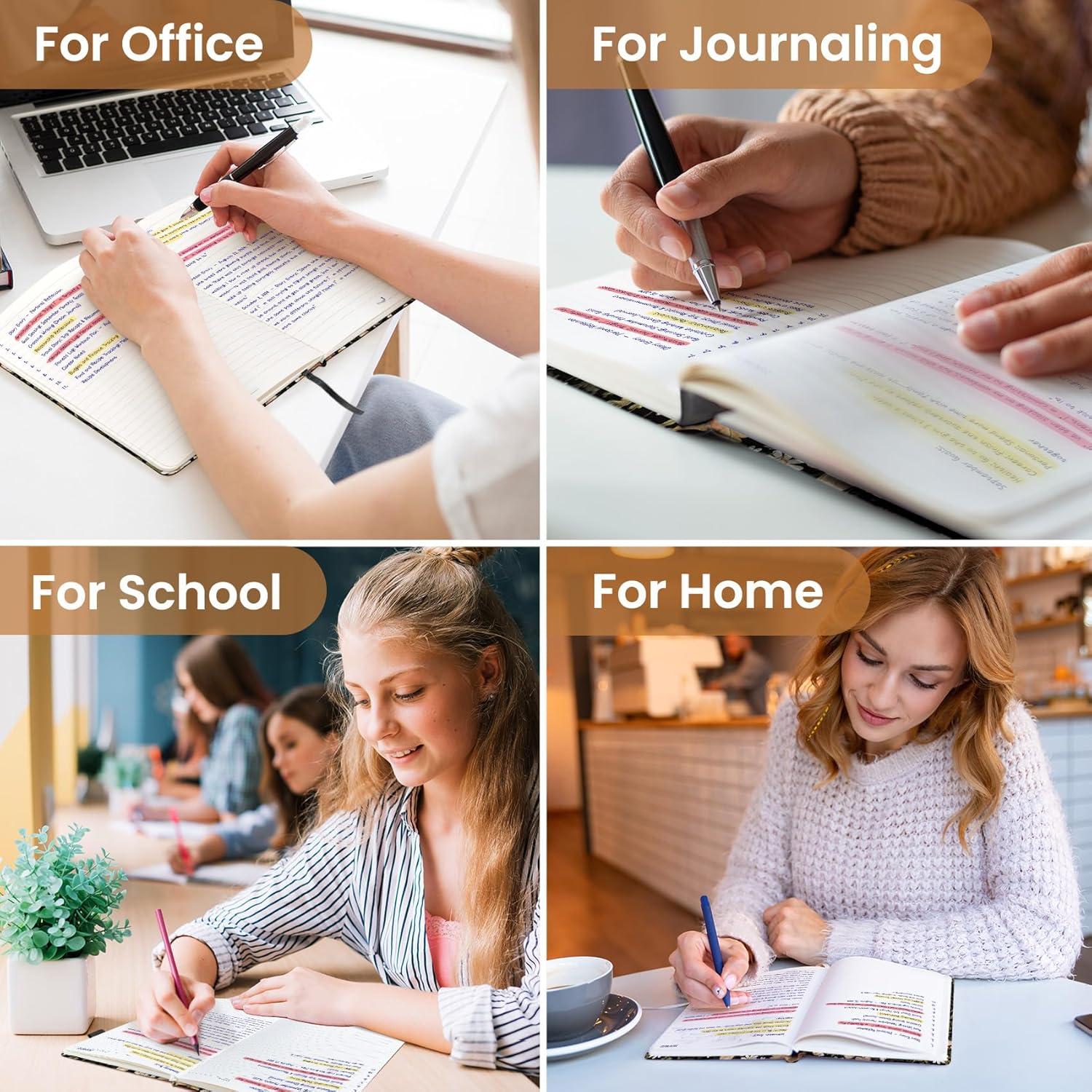 image:imageTaja Pretty Lined Journal for Women Aesthetic Cute Hardcover Leather Journal for Writing A5 College Ruled Notebook for Work amp Note Taking Perfect for Office School Home 160 Pages Meadow FlowersNMushroom