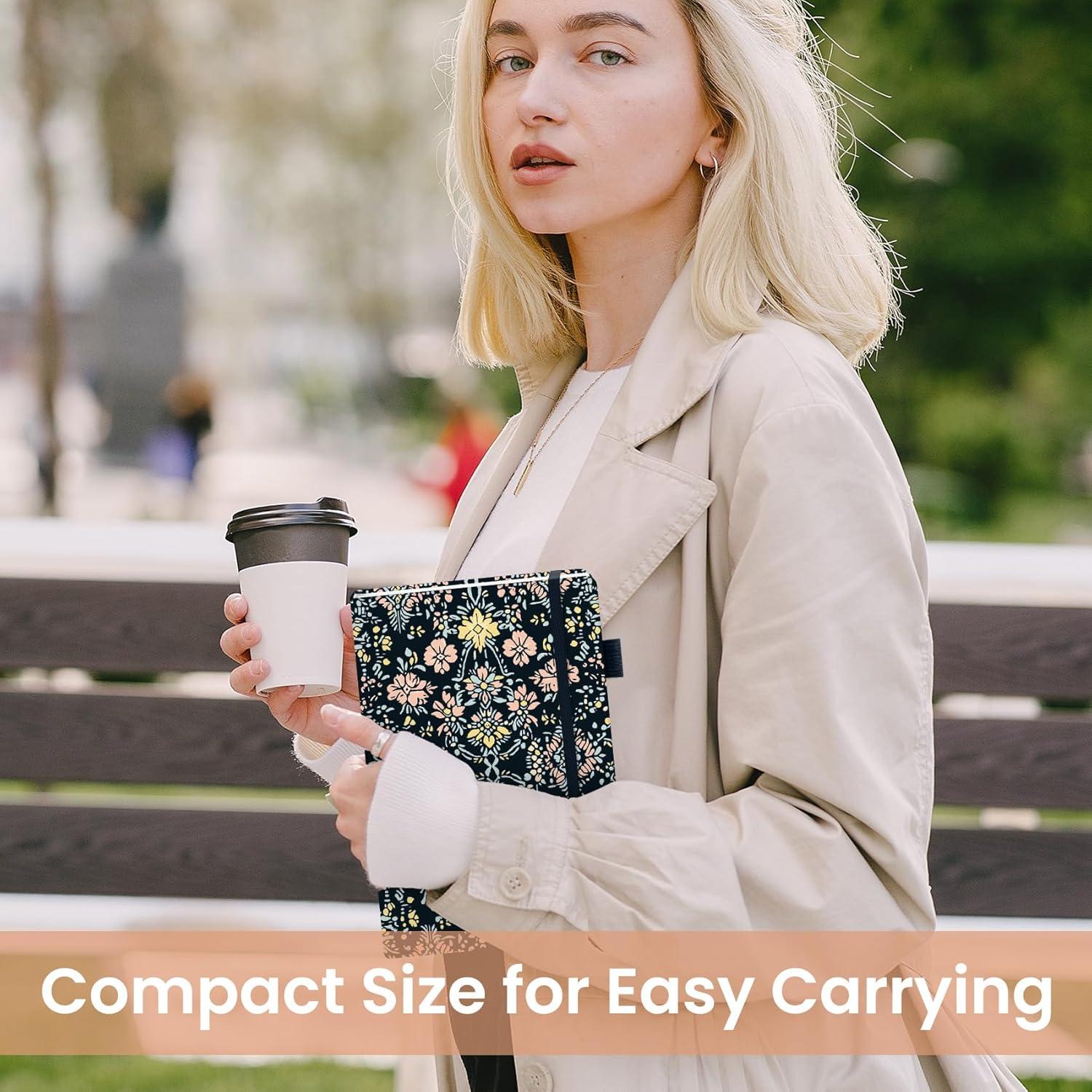 image:imageTaja Pretty Lined Journal for Women Aesthetic Cute Hardcover Leather Journal for Writing A5 College Ruled Notebook for Work amp Note Taking Perfect for Office School Home 160 Pages Meadow FlowersWOrnate Bloom