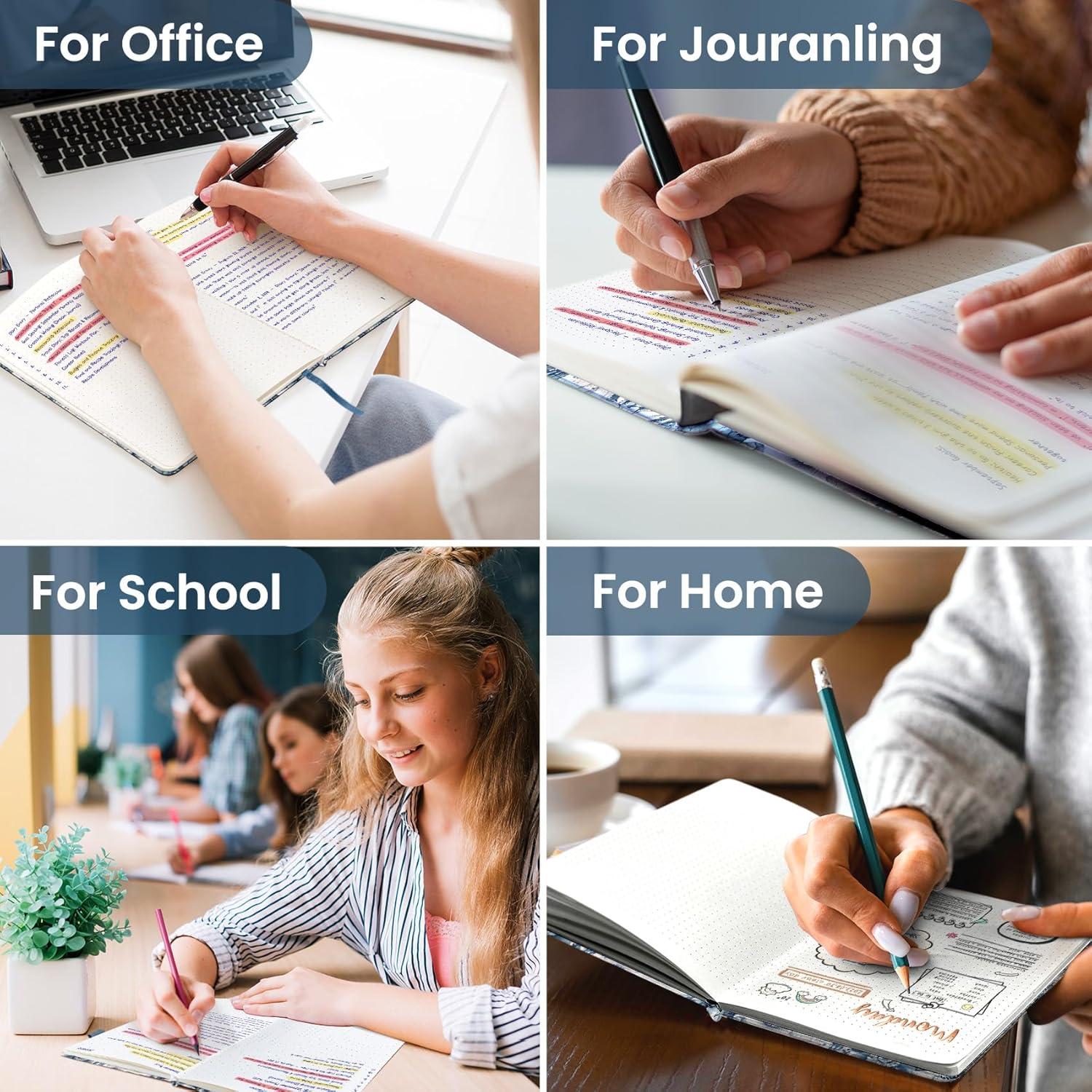 image:imageTaja Pretty Lined Journal for Women Aesthetic Cute Hardcover Leather Journal for Writing A5 College Ruled Notebook for Work amp Note Taking Perfect for Office School Home 160 Pages Meadow FlowersLBlue Floral