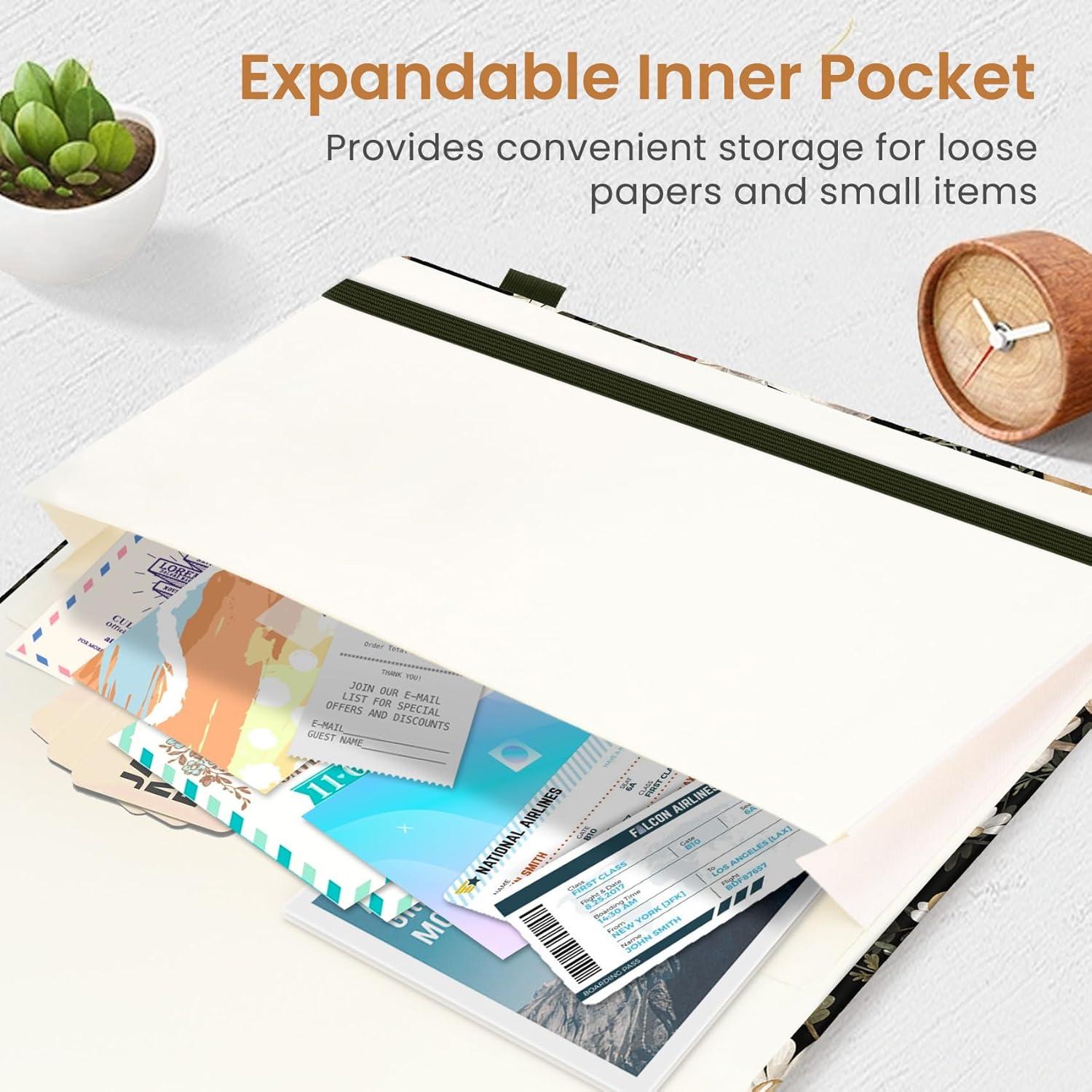 image:imageTaja Pretty Lined Journal for Women Aesthetic Cute Hardcover Leather Journal for Writing A5 College Ruled Notebook for Work amp Note Taking Perfect for Office School Home 160 Pages Meadow FlowersNMushroom