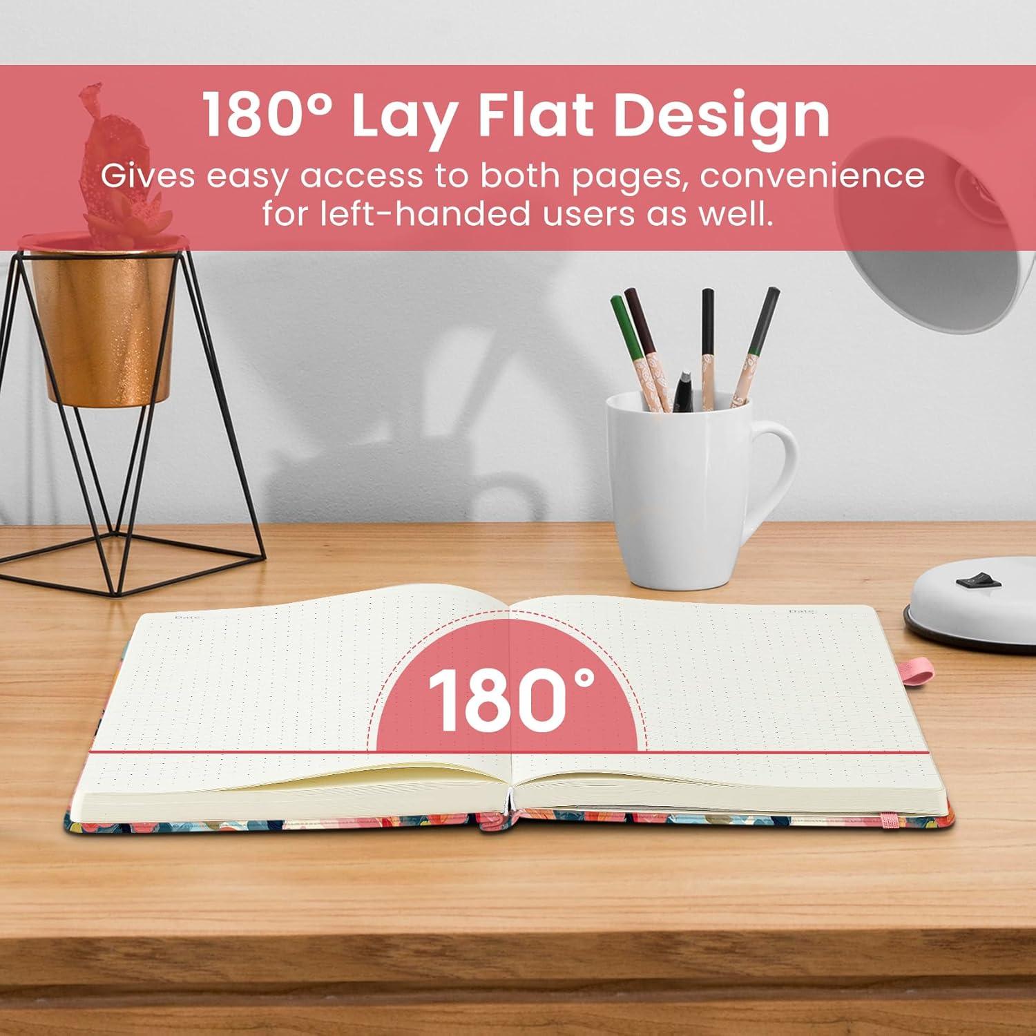image:imageTaja Pretty Lined Journal for Women Aesthetic Cute Hardcover Leather Journal for Writing A5 College Ruled Notebook for Work amp Note Taking Perfect for Office School Home 160 Pages Meadow FlowersEPastel Garden