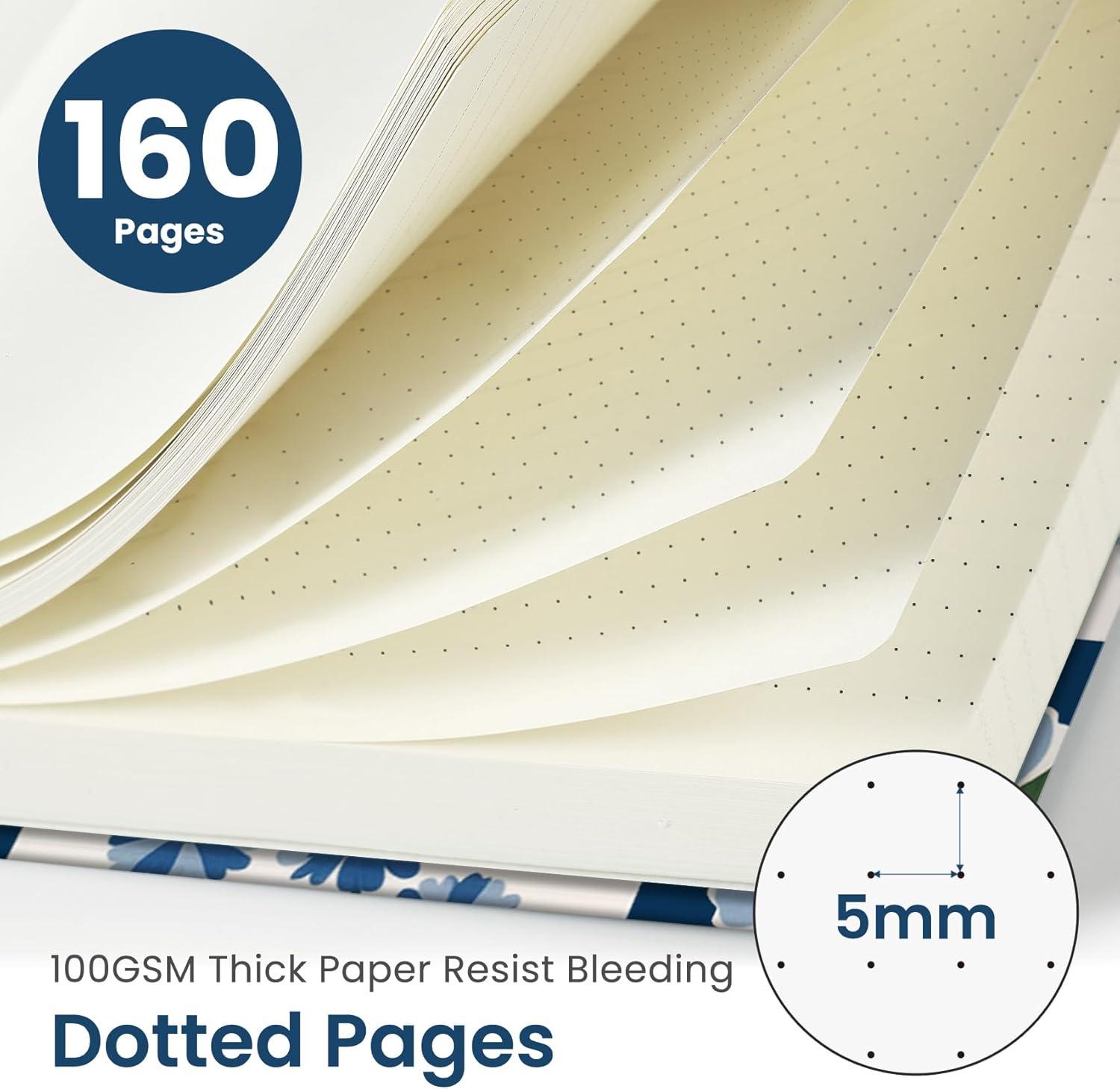 image:imageTaja Pretty Lined Journal for Women Aesthetic Cute Hardcover Leather Journal for Writing A5 College Ruled Notebook for Work amp Note Taking Perfect for Office School Home 160 Pages Meadow FlowersQPetal Array