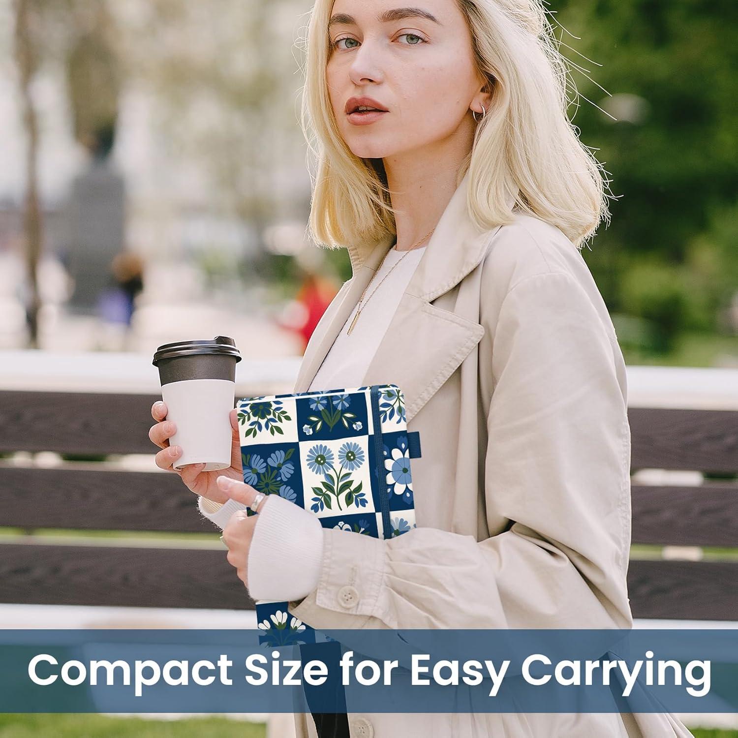 image:imageTaja Pretty Lined Journal for Women Aesthetic Cute Hardcover Leather Journal for Writing A5 College Ruled Notebook for Work amp Note Taking Perfect for Office School Home 160 Pages Meadow FlowersQPetal Array