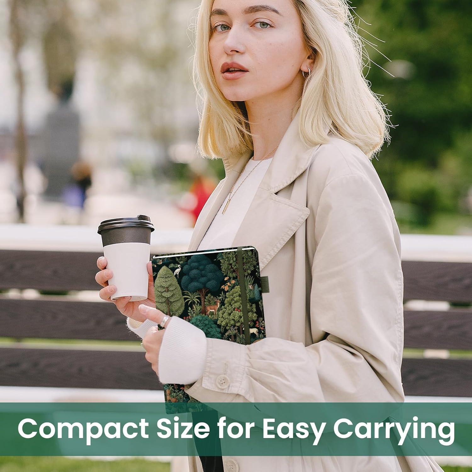 image:imageTaja Pretty Lined Journal for Women Aesthetic Cute Hardcover Leather Journal for Writing A5 College Ruled Notebook for Work amp Note Taking Perfect for Office School Home 160 Pages Meadow FlowersPEnchanted Grove
