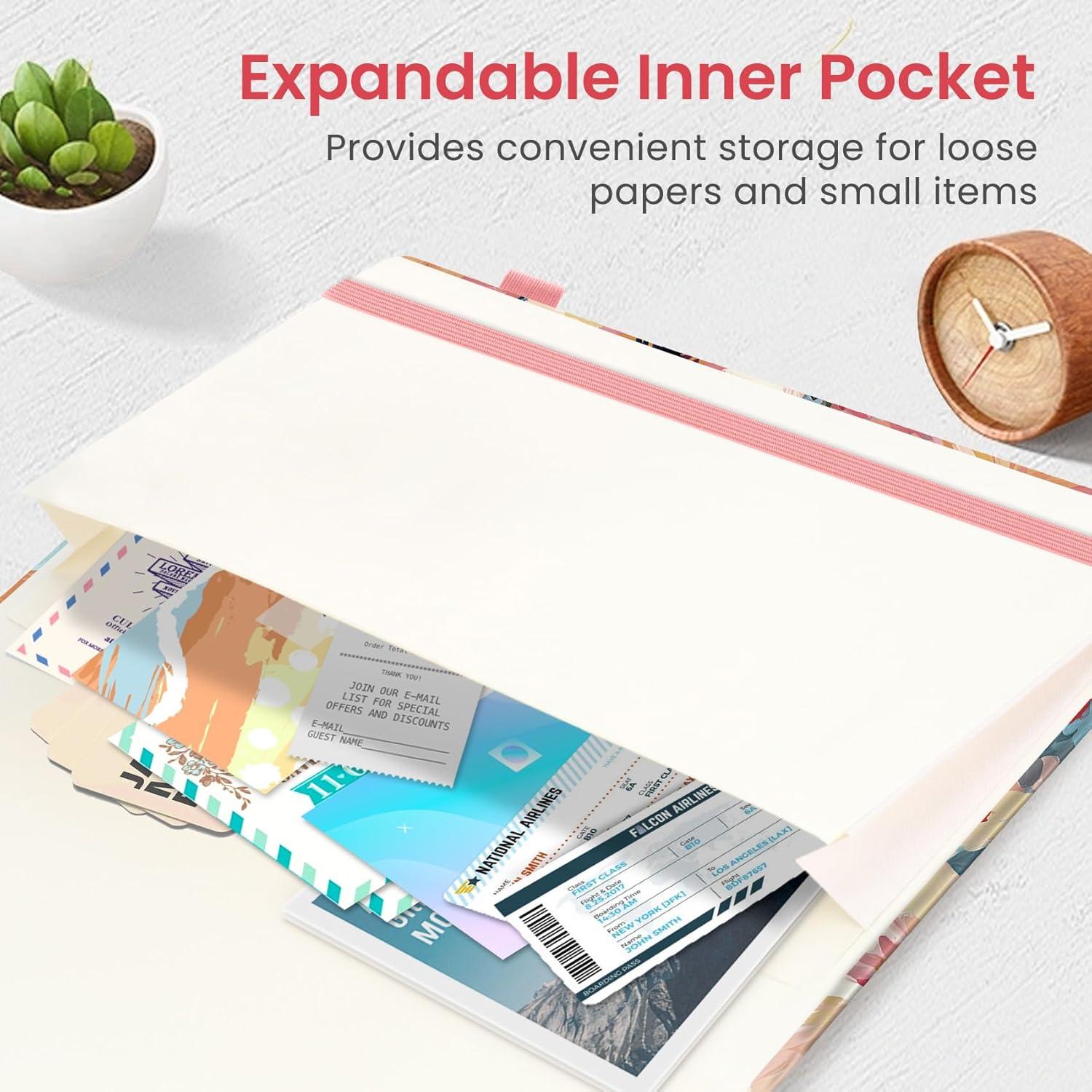 image:imageTaja Pretty Lined Journal for Women Aesthetic Cute Hardcover Leather Journal for Writing A5 College Ruled Notebook for Work amp Note Taking Perfect for Office School Home 160 Pages Meadow FlowersEPastel Garden