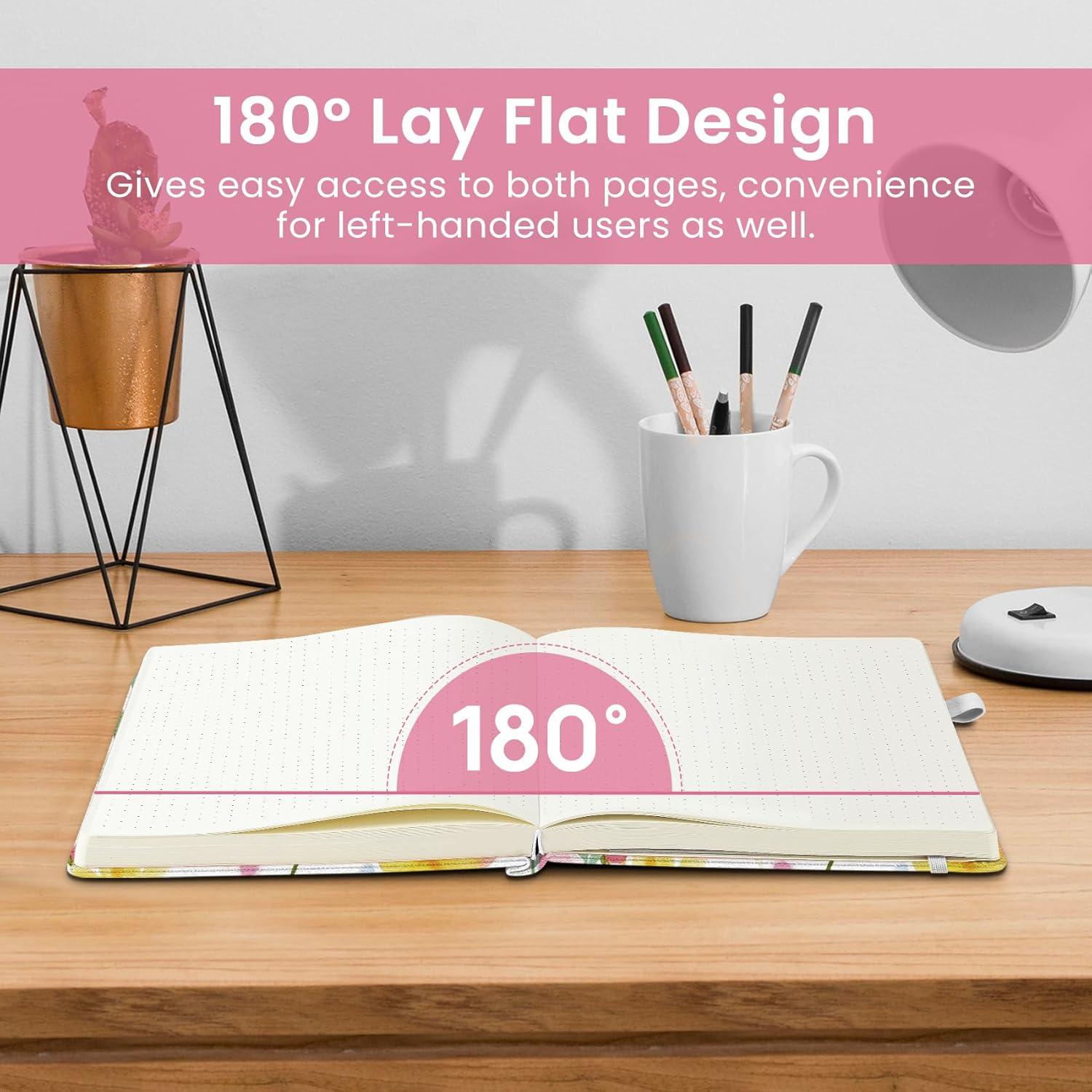 image:imageTaja Pretty Lined Journal for Women Aesthetic Cute Hardcover Leather Journal for Writing A5 College Ruled Notebook for Work amp Note Taking Perfect for Office School Home 160 Pages Meadow FlowersKBloom Floral