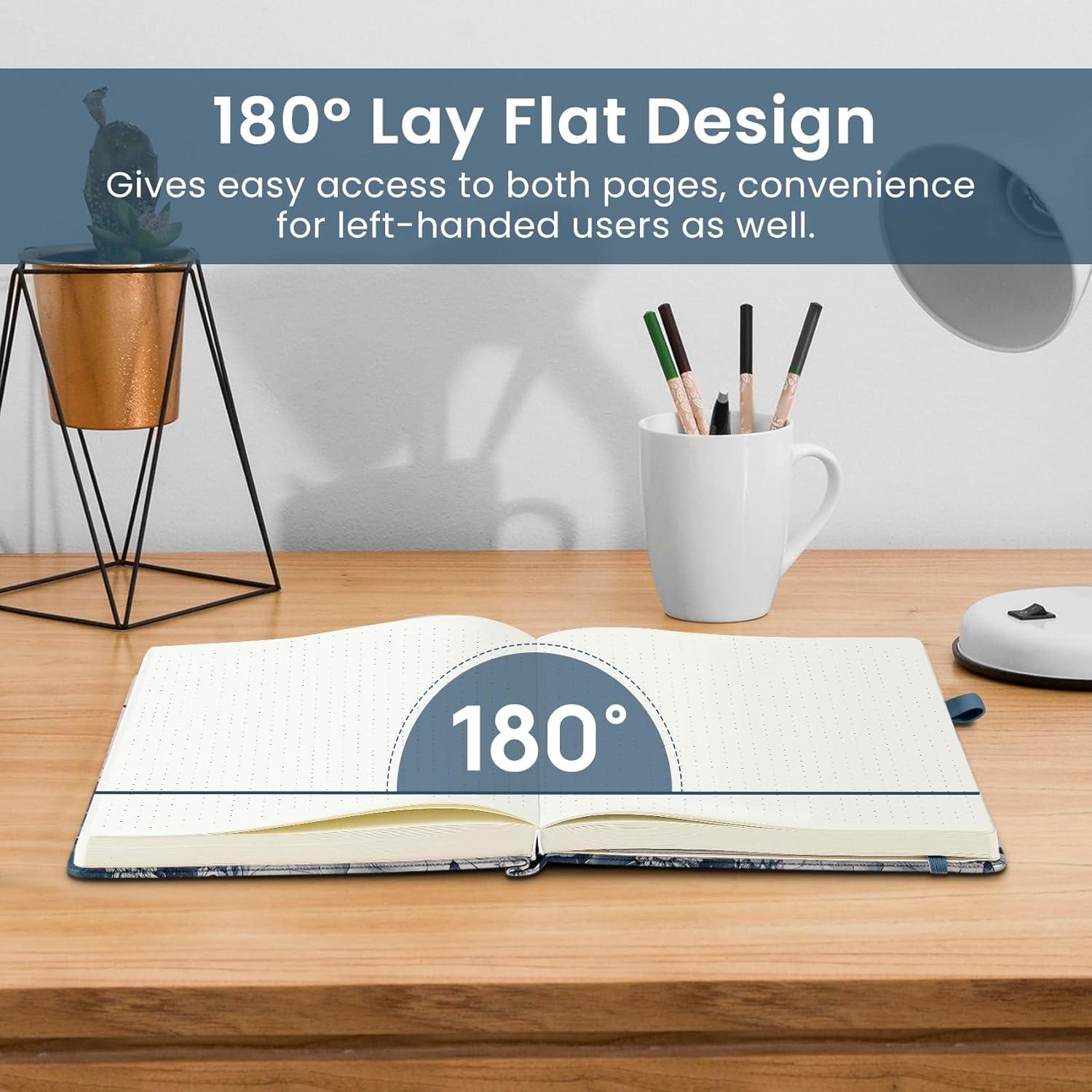 image:imageTaja Pretty Lined Journal for Women Aesthetic Cute Hardcover Leather Journal for Writing A5 College Ruled Notebook for Work amp Note Taking Perfect for Office School Home 160 Pages Meadow FlowersLBlue Floral
