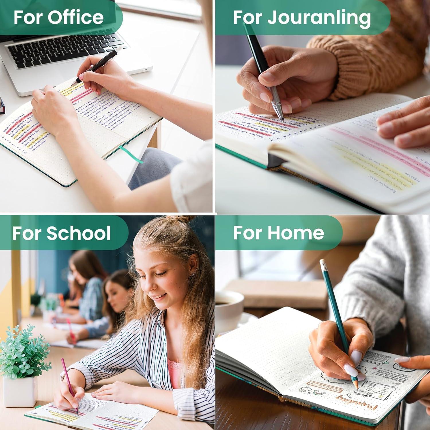 image:imageTaja Pretty Lined Journal for Women Aesthetic Cute Hardcover Leather Journal for Writing A5 College Ruled Notebook for Work amp Note Taking Perfect for Office School Home 160 Pages Meadow FlowersREmerald Shores