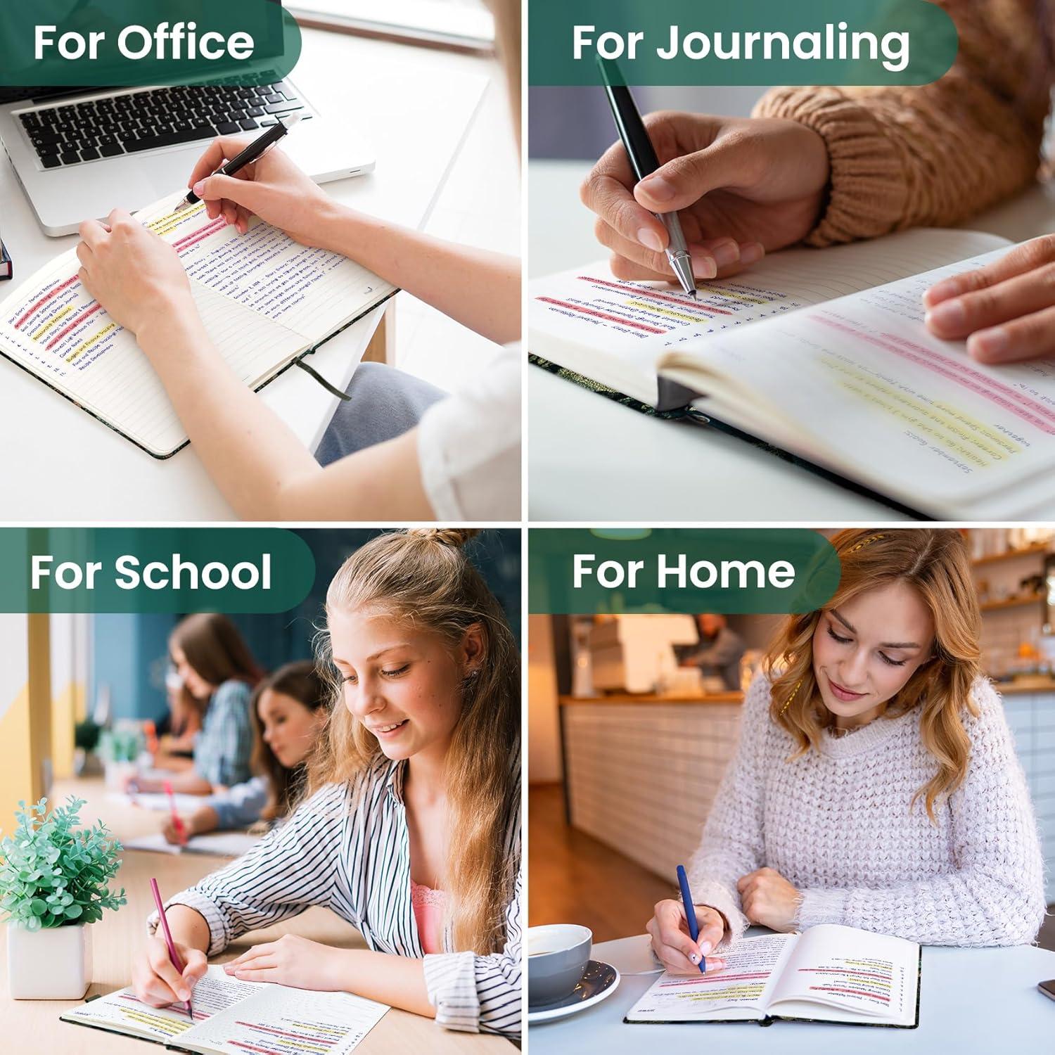 image:imageTaja Pretty Lined Journal for Women Aesthetic Cute Hardcover Leather Journal for Writing A5 College Ruled Notebook for Work amp Note Taking Perfect for Office School Home 160 Pages Meadow FlowersPEnchanted Grove
