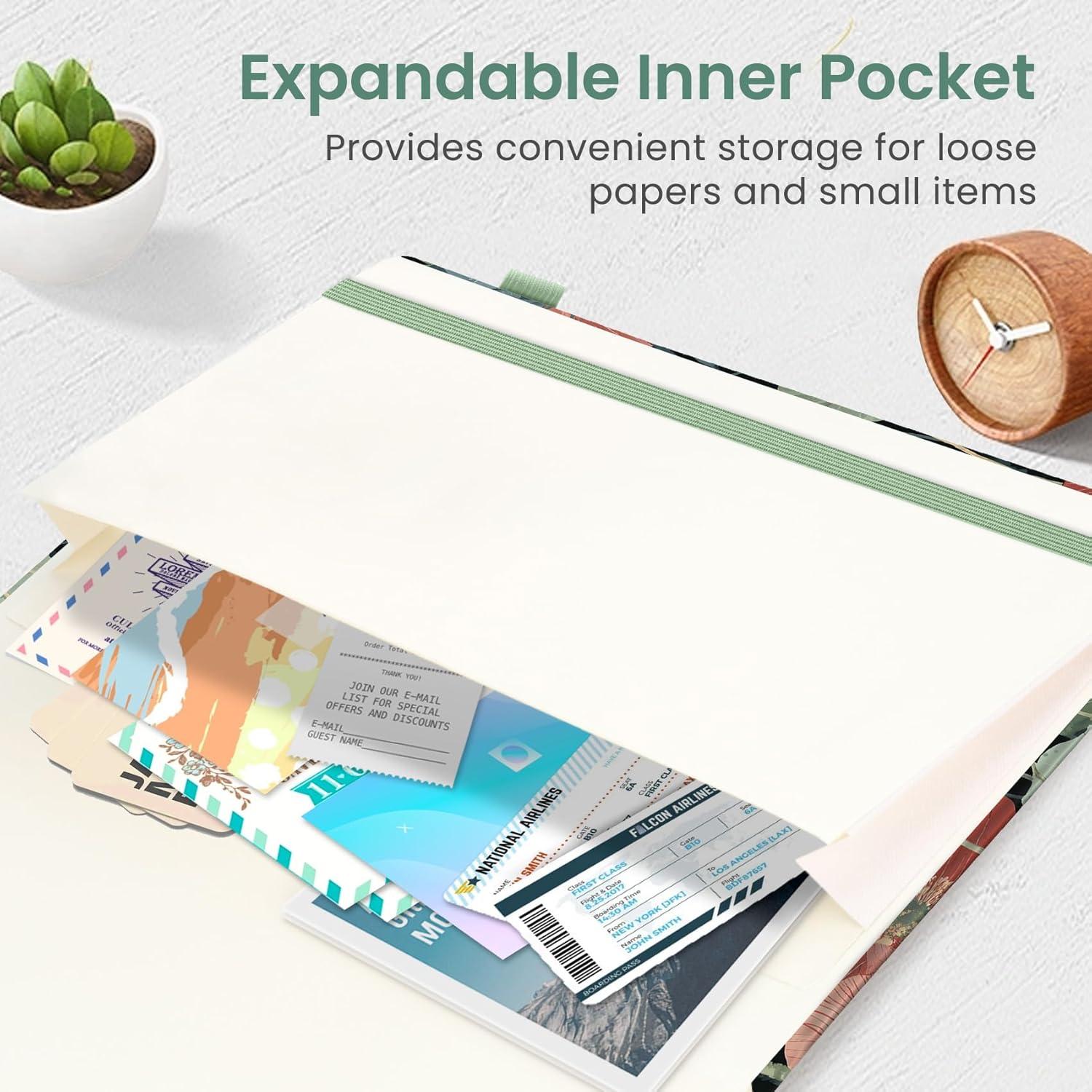 image:imageTaja Pretty Lined Journal for Women Aesthetic Cute Hardcover Leather Journal for Writing A5 College Ruled Notebook for Work amp Note Taking Perfect for Office School Home 160 Pages Meadow FlowersVPoppy Garden