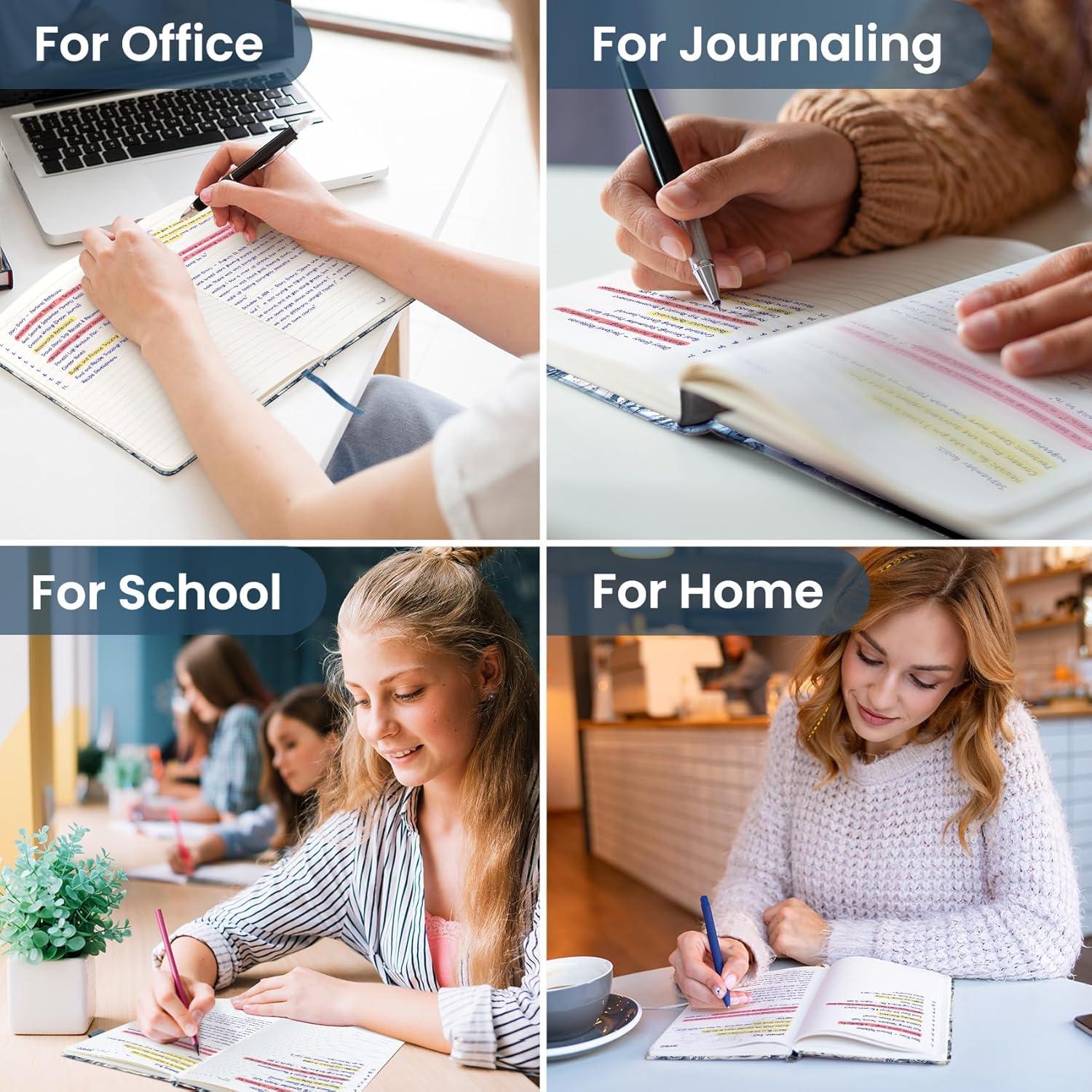 image:imageTaja Pretty Lined Journal for Women Aesthetic Cute Hardcover Leather Journal for Writing A5 College Ruled Notebook for Work amp Note Taking Perfect for Office School Home 160 Pages Meadow FlowersLBlue Floral