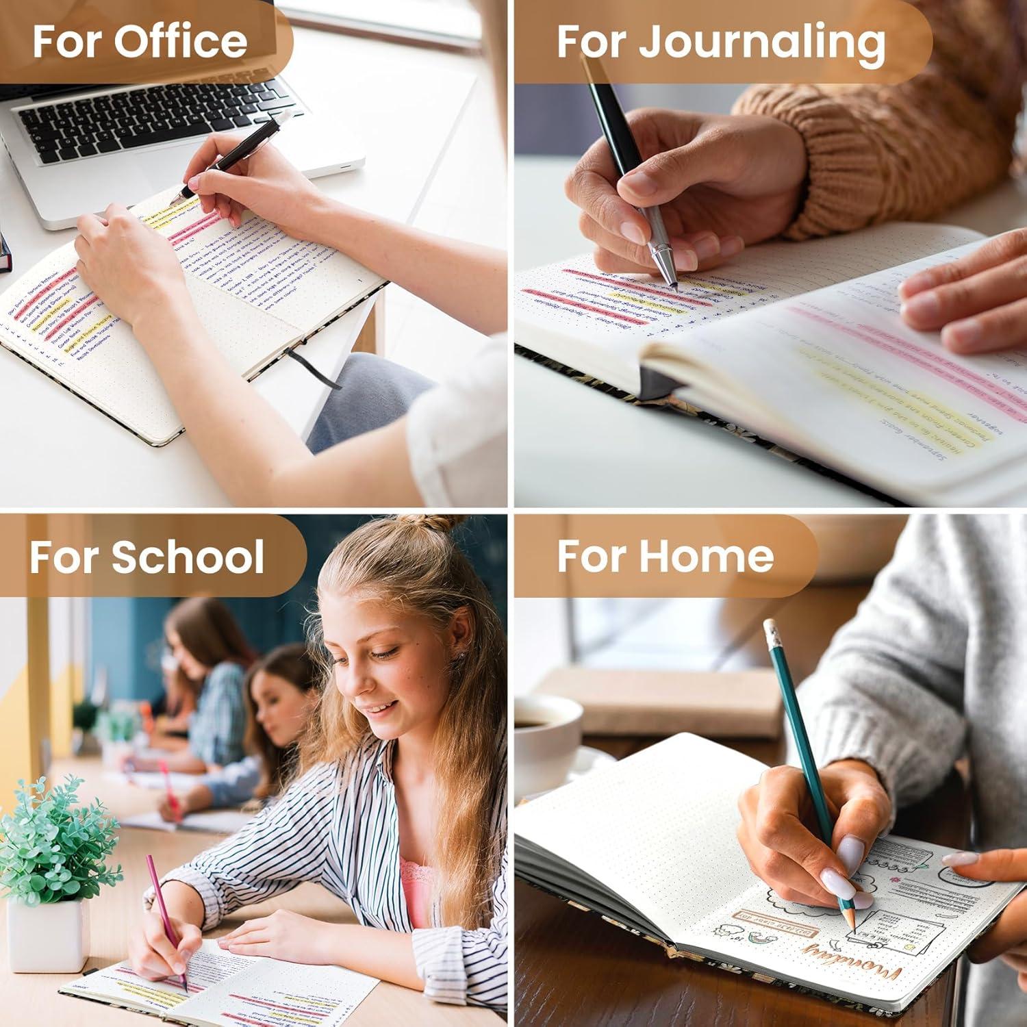 image:imageTaja Pretty Lined Journal for Women Aesthetic Cute Hardcover Leather Journal for Writing A5 College Ruled Notebook for Work amp Note Taking Perfect for Office School Home 160 Pages Meadow FlowersNMushroom