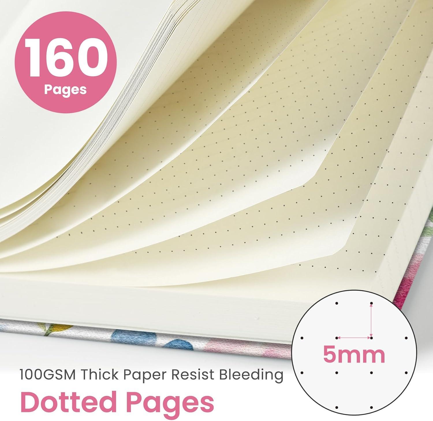 image:imageTaja Pretty Lined Journal for Women Aesthetic Cute Hardcover Leather Journal for Writing A5 College Ruled Notebook for Work amp Note Taking Perfect for Office School Home 160 Pages Meadow FlowersKBloom Floral