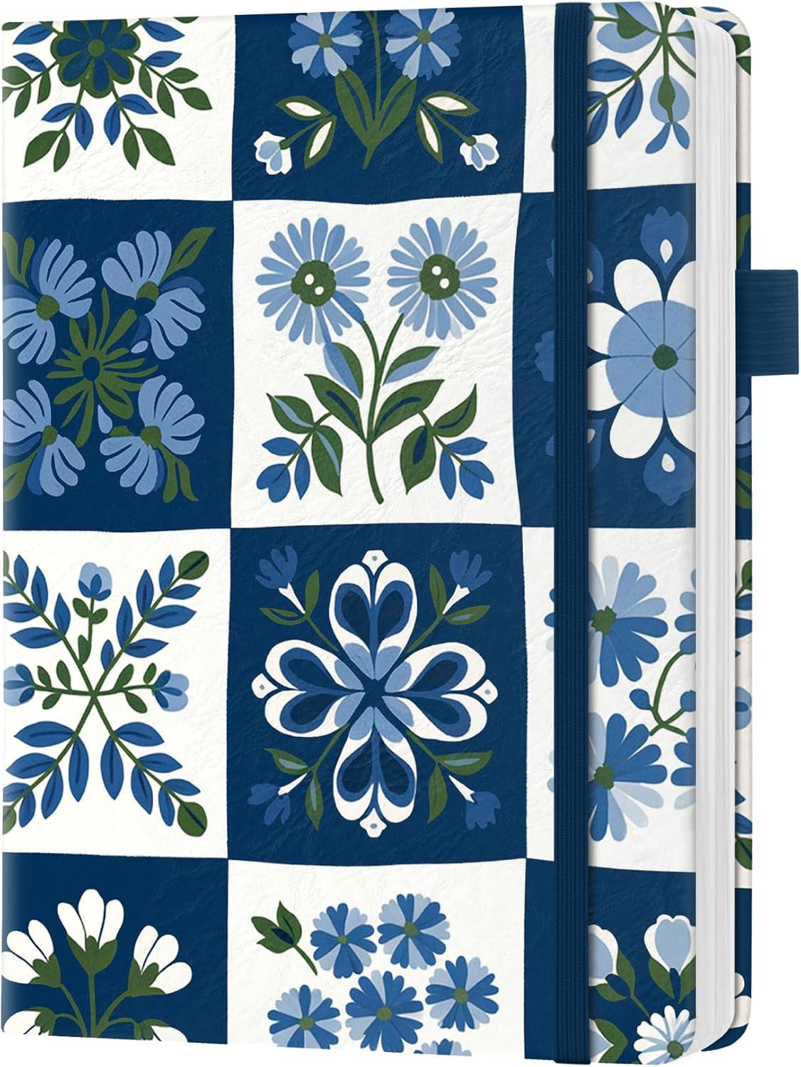 image:imageTaja Pretty Lined Journal for Women Aesthetic Cute Hardcover Leather Journal for Writing A5 College Ruled Notebook for Work amp Note Taking Perfect for Office School Home 160 Pages Meadow FlowersQPetal Array