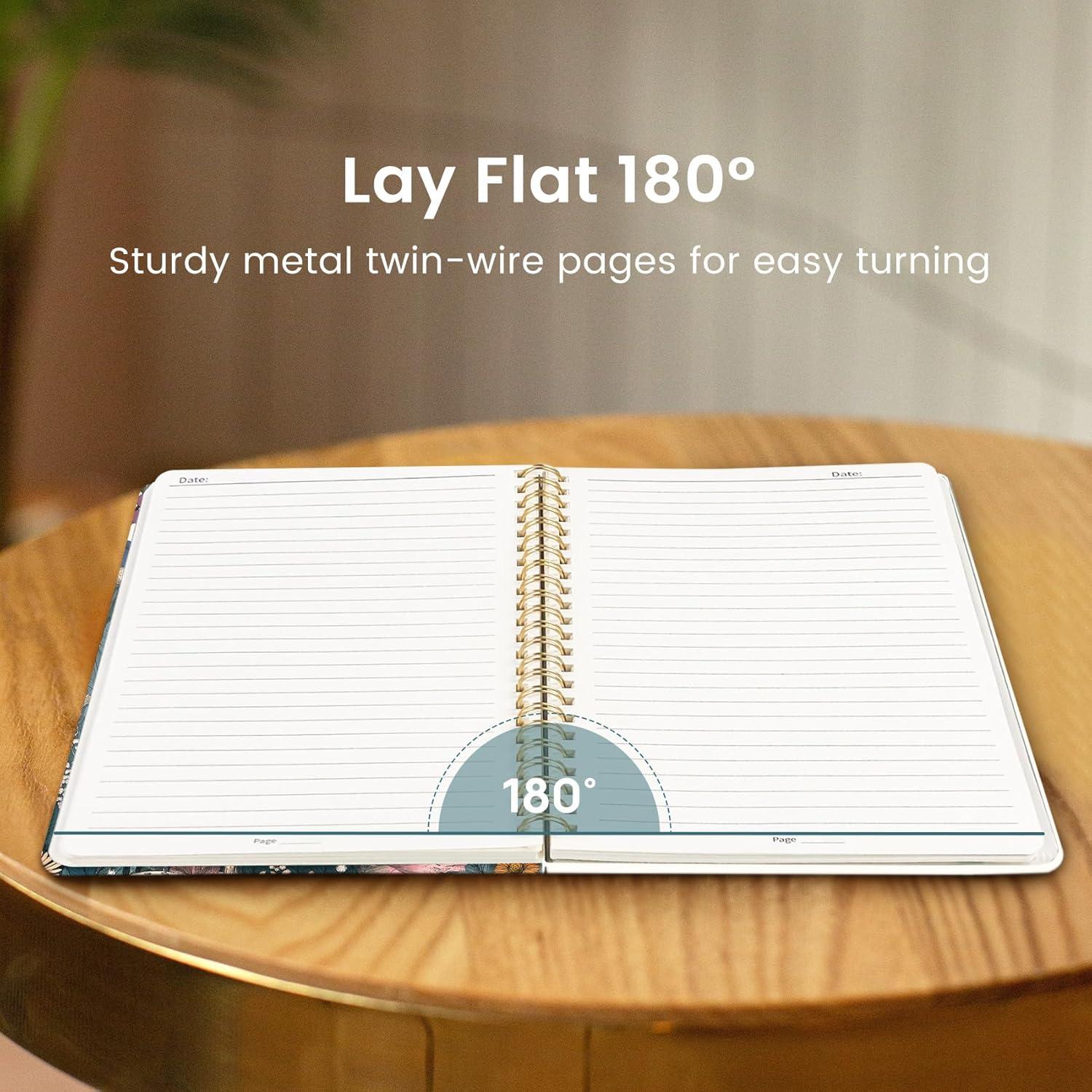 image:imageTaja Spiral Journal Notebook for Women Pretty Hardcover Lined Notebook for Work amp Note Taking Aesthetic Cute Journal for Writing 140 Pages 58x83 Petal ArrayOVivid Mushroom