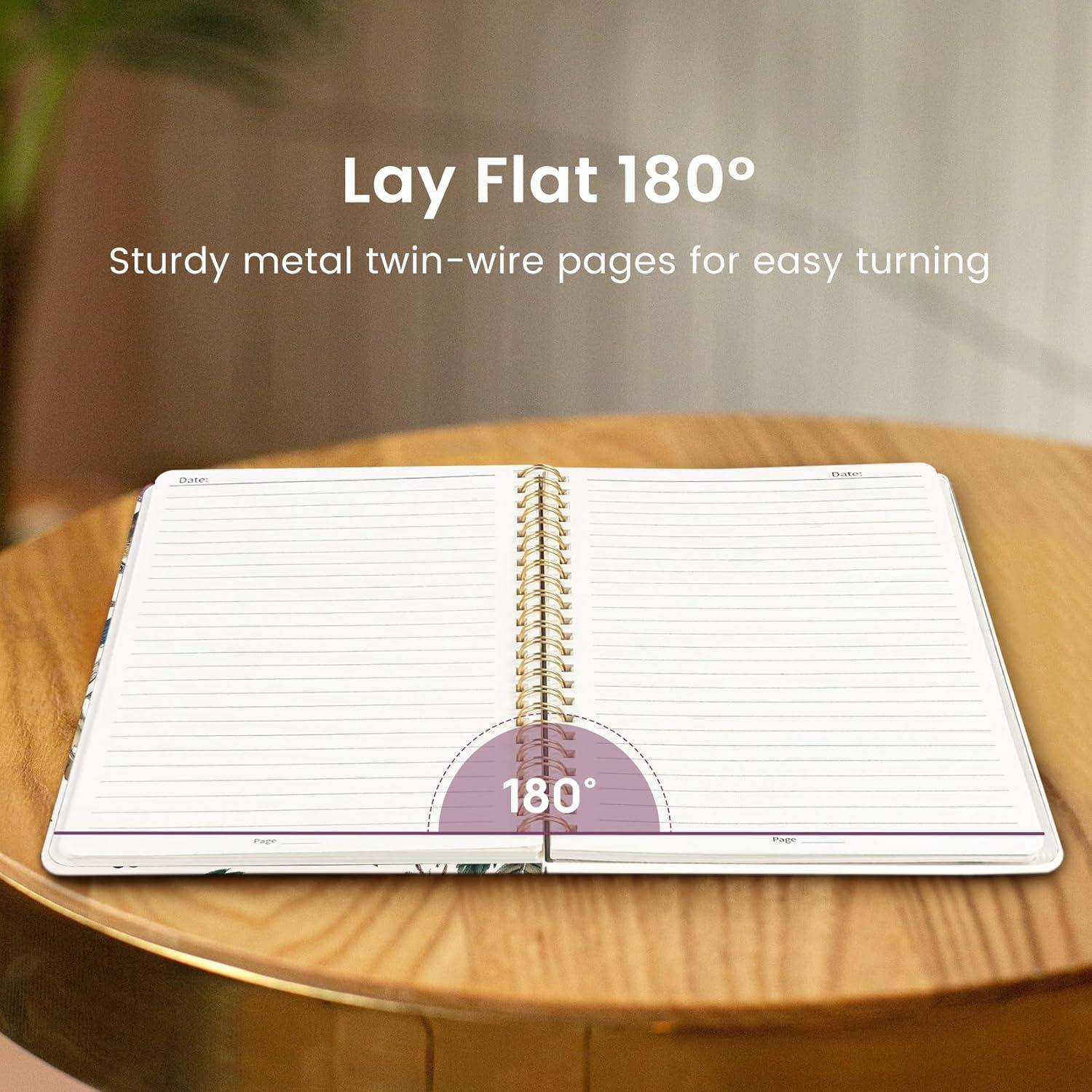 image:imageTaja Spiral Journal Notebook for Women Pretty Hardcover Lined Notebook for Work amp Note Taking Aesthetic Cute Journal for Writing 140 Pages 58x83 Petal ArrayXVineyard Birds