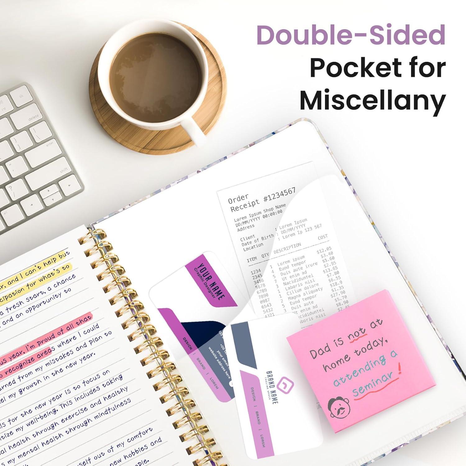 image:imageTaja Spiral Journal Notebook for Women Pretty Hardcover Lined Notebook for Work amp Note Taking Aesthetic Cute Journal for Writing 140 Pages 58x83 Petal ArrayKPurple Blocks