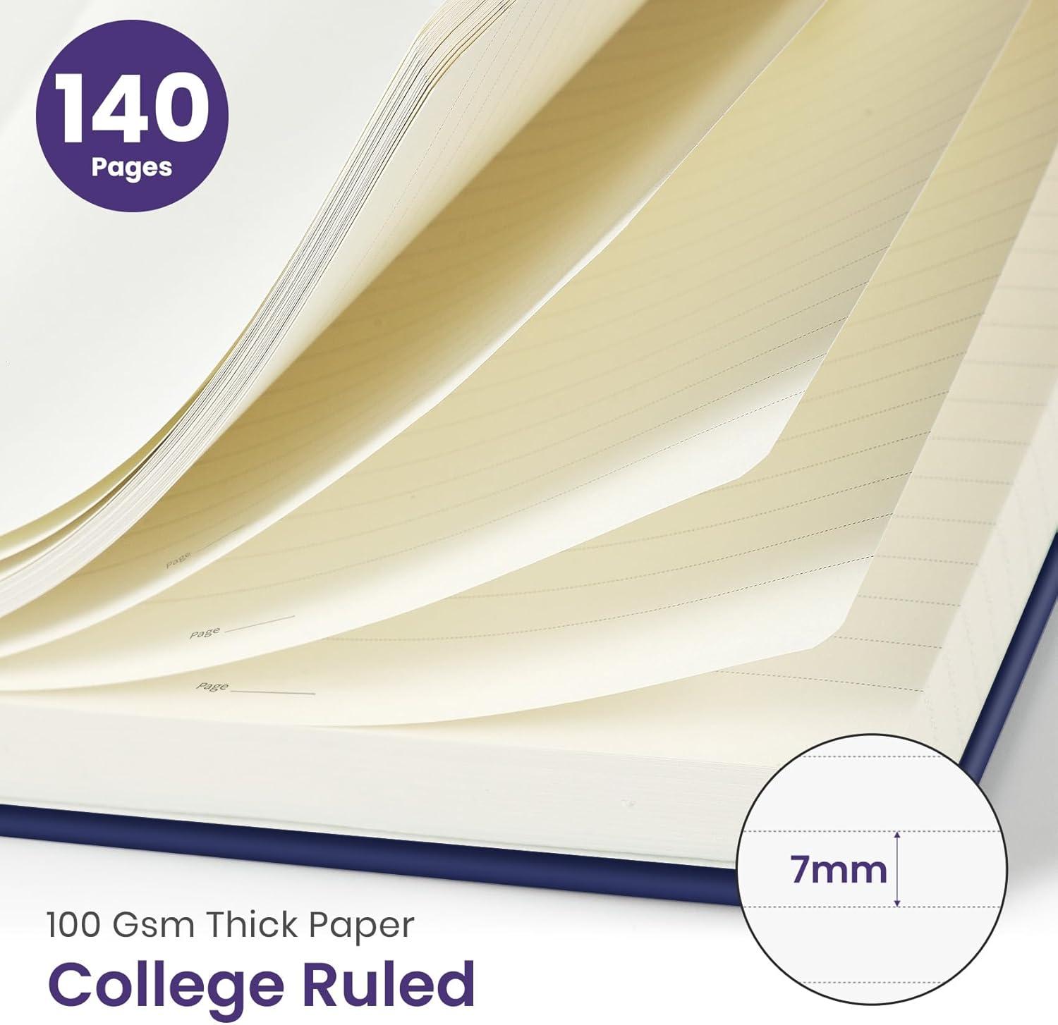 image:imageTaja Spiral Lined Journal for Women Notebook for Work with Pretty Cover 140 College Ruled Pages Hardcover Notebook for Journaling Note Taking Bible Study Color SplashXCosmic Amethyst