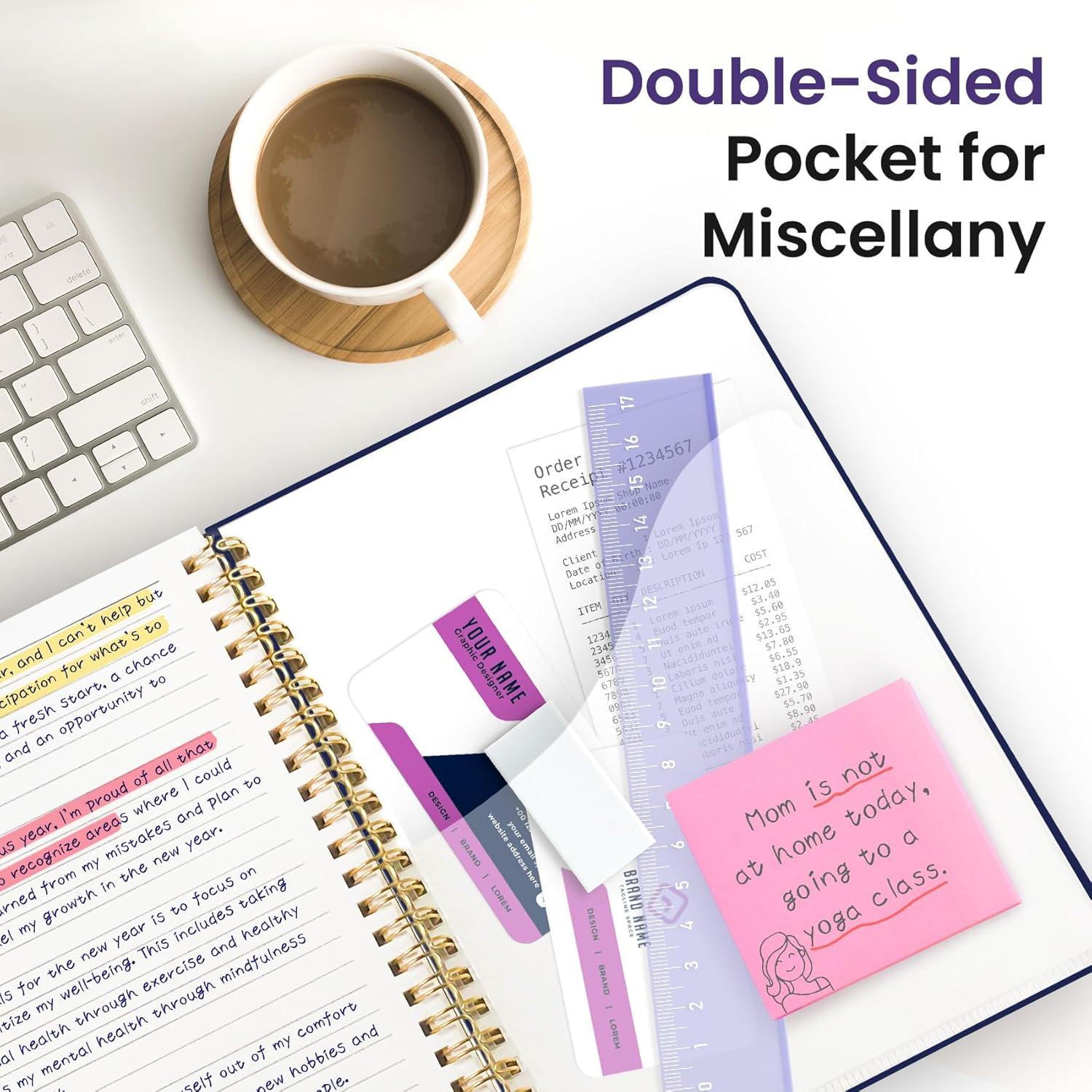 image:imageTaja Spiral Lined Journal for Women Notebook for Work with Pretty Cover 140 College Ruled Pages Hardcover Notebook for Journaling Note Taking Bible Study Color SplashXCosmic Amethyst