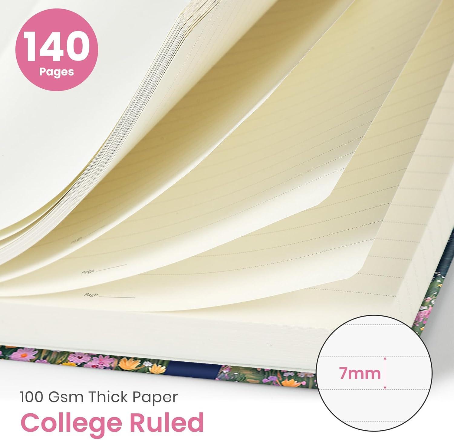 image:imageTaja Spiral Lined Journal for Women Notebook for Work with Pretty Cover 140 College Ruled Pages Hardcover Notebook for Journaling Note Taking Bible Study Color SplashRDreamscape Hills