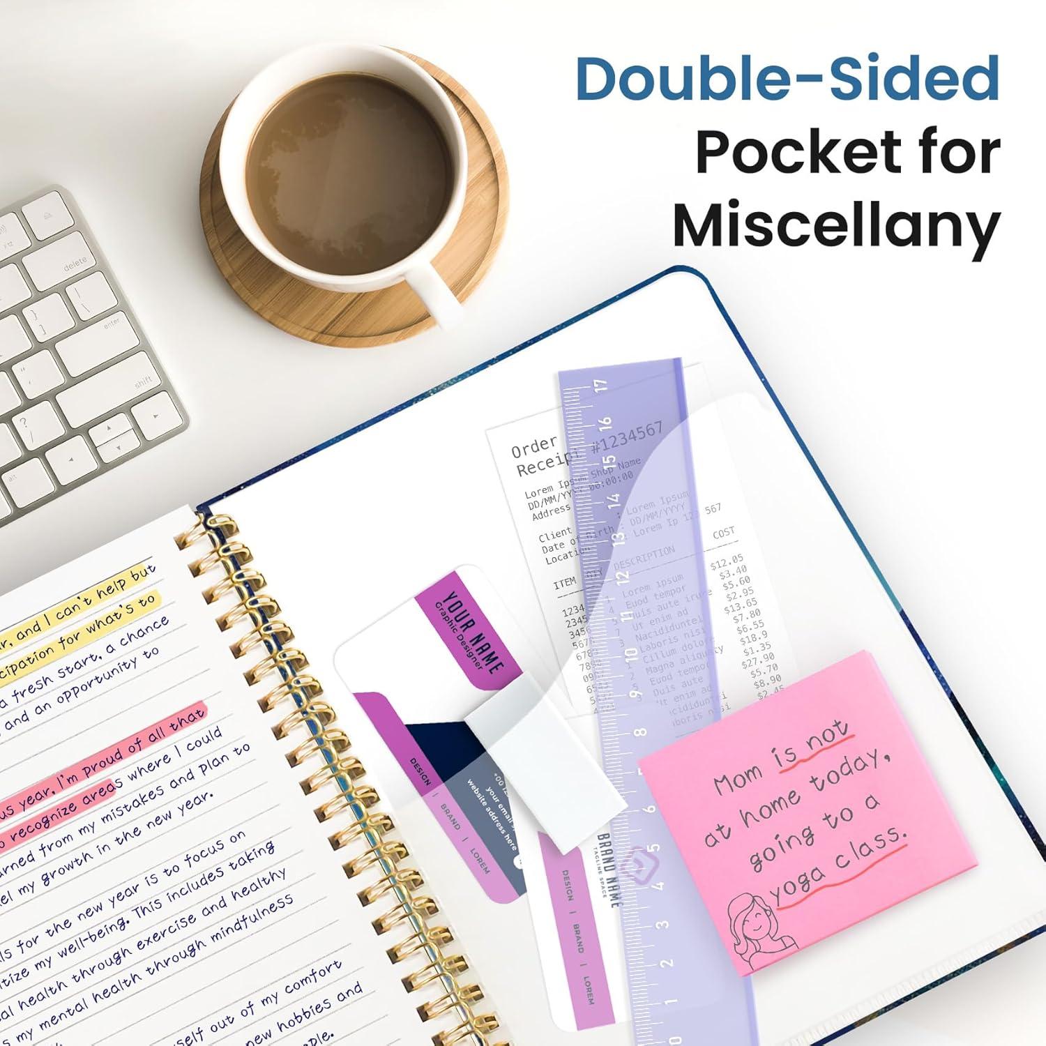 image:imageTaja Spiral Lined Journal for Women Notebook for Work with Pretty Cover 140 College Ruled Pages Hardcover Notebook for Journaling Note Taking Bible Study Color SplashQStarlit Peaks