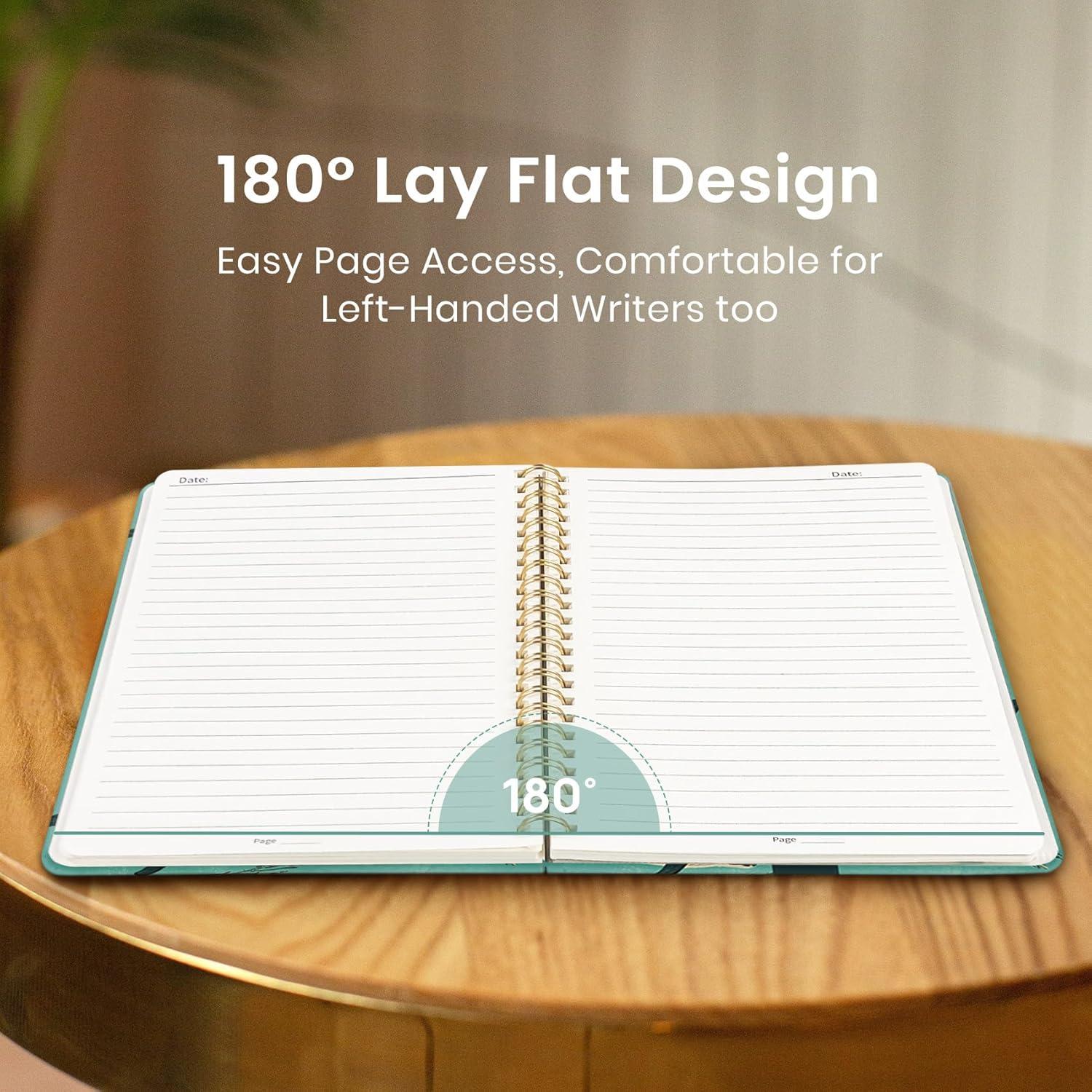 image:imageTaja Spiral Lined Journal for Women Notebook for Work with Pretty Cover 140 College Ruled Pages Hardcover Notebook for Journaling Note Taking Bible Study Color SplashMDepths Whale