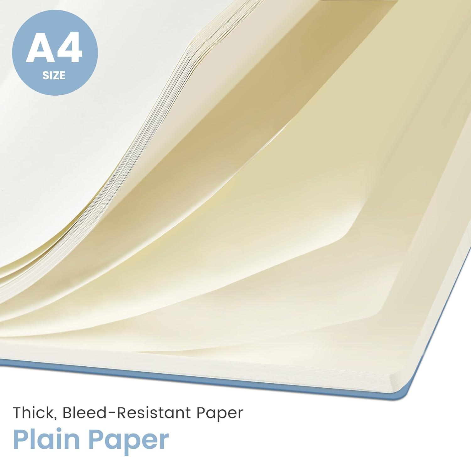image:imageTaja Spiral Lined Notebook 85x11 Notebooks for Work Large A4 Journal for Women amp Men College Ruled Journaling Notebook for Writing Plastic Cover Spiral Journal PurpleCBlue