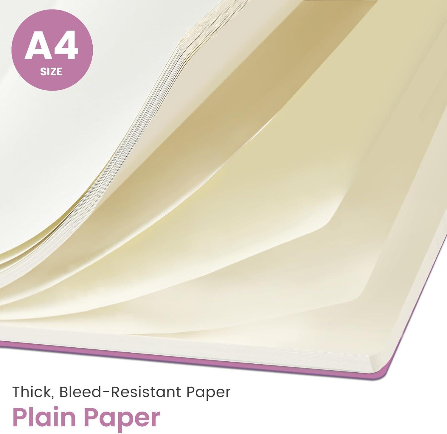 image:imageTaja Spiral Lined Notebook 85x11 Notebooks for Work Large A4 Journal for Women amp Men College Ruled Journaling Notebook for Writing Plastic Cover Spiral Journal PurpleAPurple