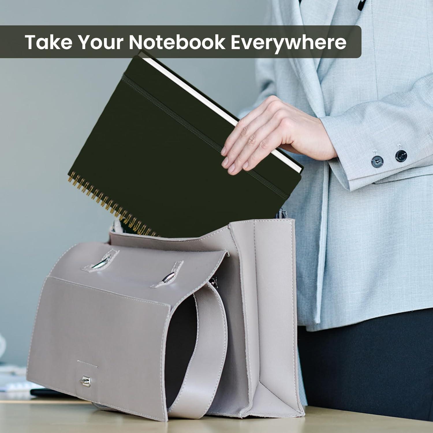 image:imageTaja Spiral Lined Notebook 85x11 Notebooks for Work Large A4 Journal for Women amp Men College Ruled Journaling Notebook for Writing Plastic Cover Spiral Journal PurpleHOlive