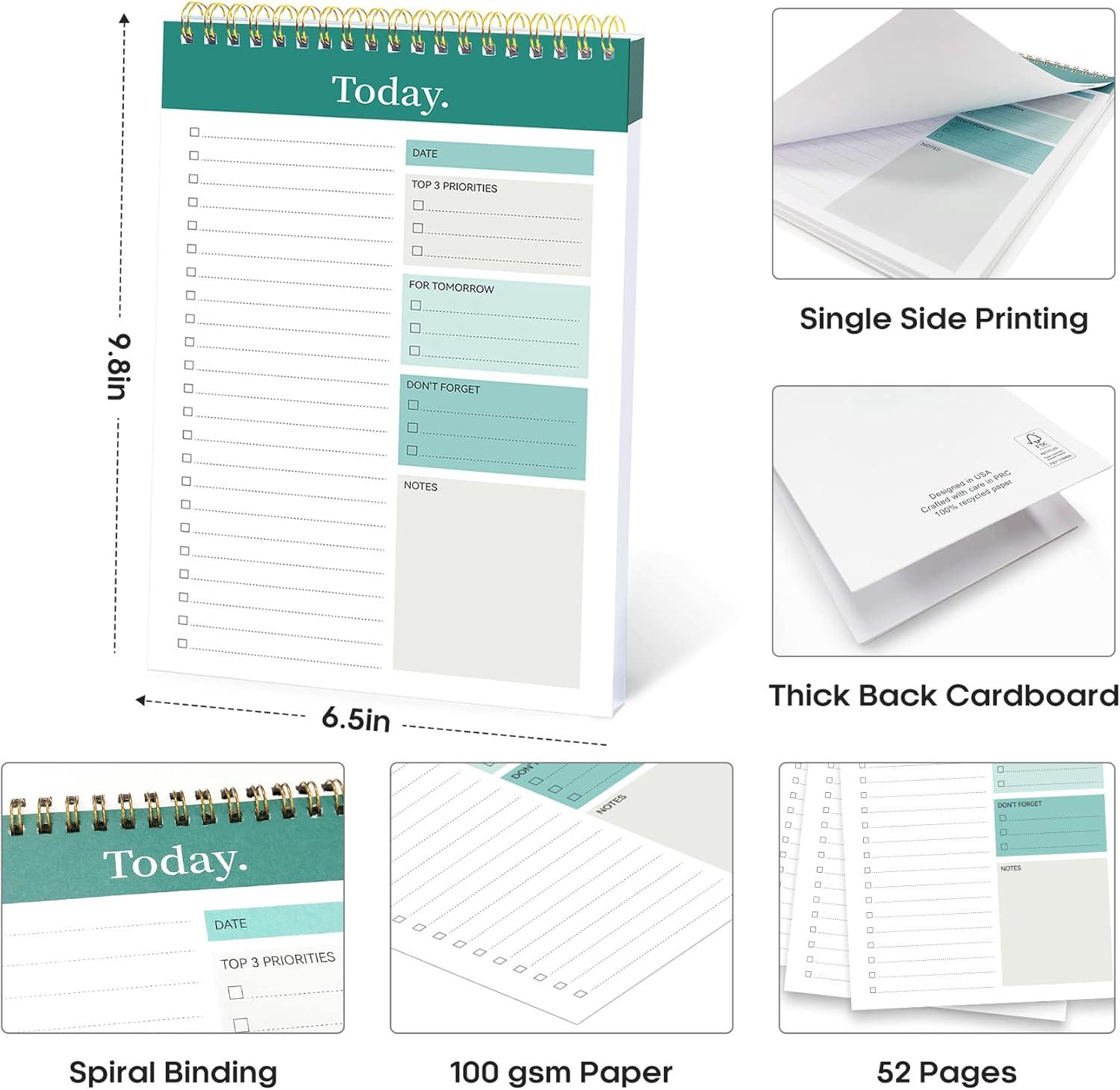 image:imageTaja To Do List Notepad To Do List Notebook for Work with 52 Sheets 98 x 65 Undated Daily Planner Perfect for Daily Tasks and Goal Setting Notepad Suitable for Office Home amp School Greenery SwayaGreenery Sway