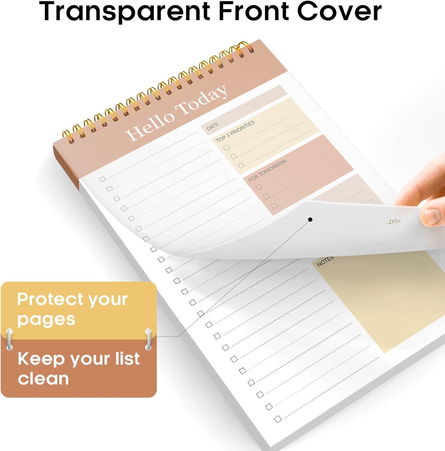 image:imageTaja To Do List Notepad To Do List Notebook for Work with 52 Sheets 98 x 65 Undated Daily Planner Perfect for Daily Tasks and Goal Setting Notepad Suitable for Office Home amp School Greenery SwayzBrown