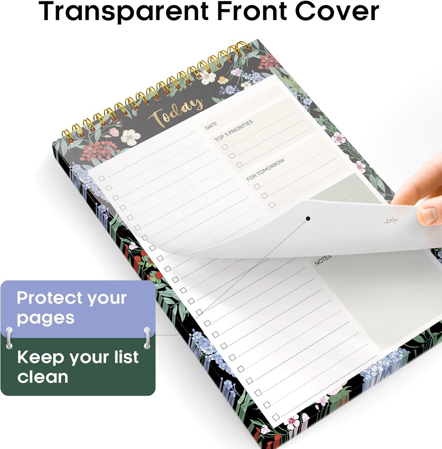 image:imageTaja To Do List Notepad To Do List Notebook for Work with 52 Sheets 98 x 65 Undated Daily Planner Perfect for Daily Tasks and Goal Setting Notepad Suitable for Office Home amp School Greenery SwayzForest Bloom
