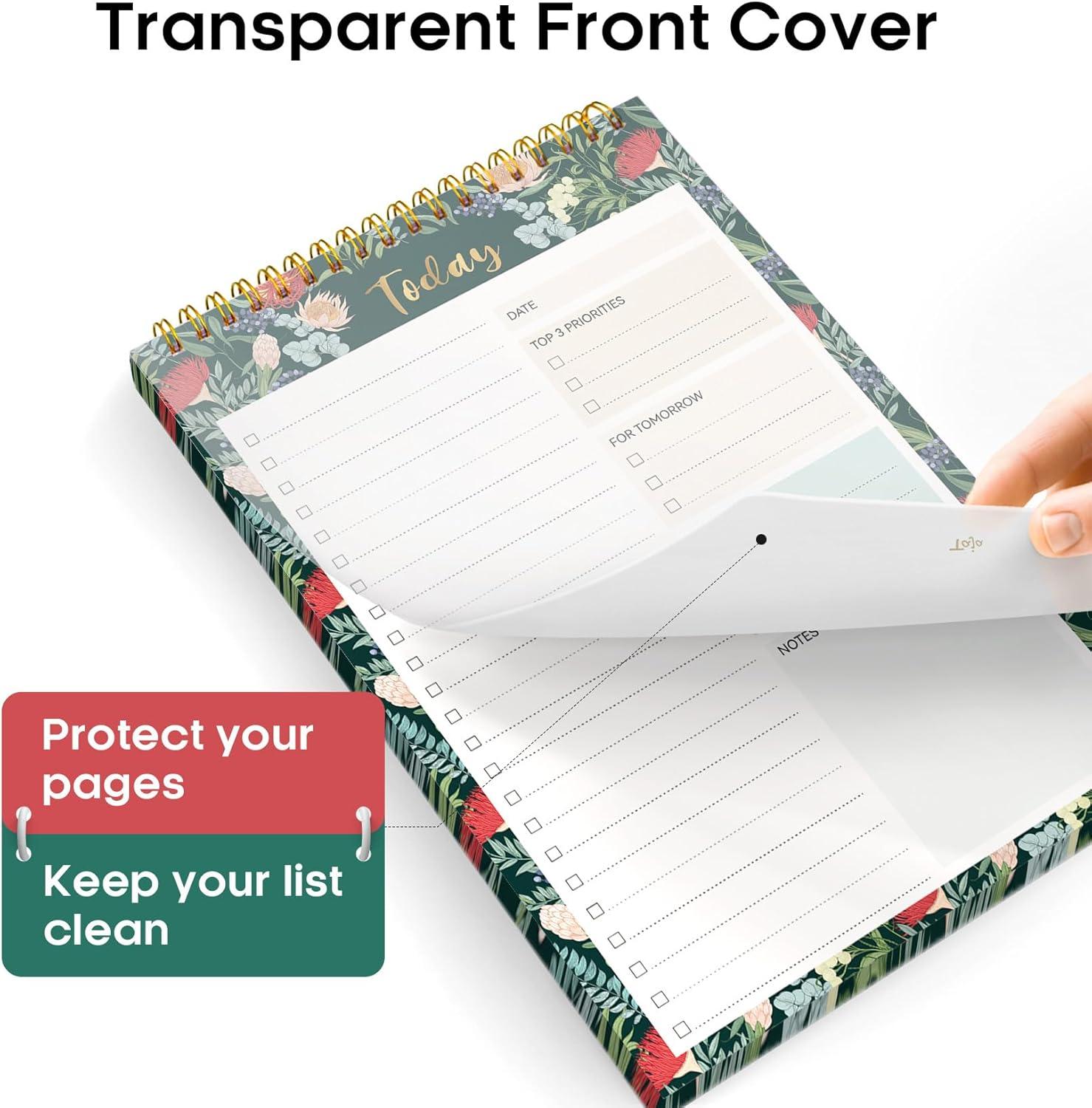 image:imageTaja To Do List Notepad To Do List Notebook for Work with 52 Sheets 98 x 65 Undated Daily Planner Perfect for Daily Tasks and Goal Setting Notepad Suitable for Office Home amp School Greenery SwayySage Blossom