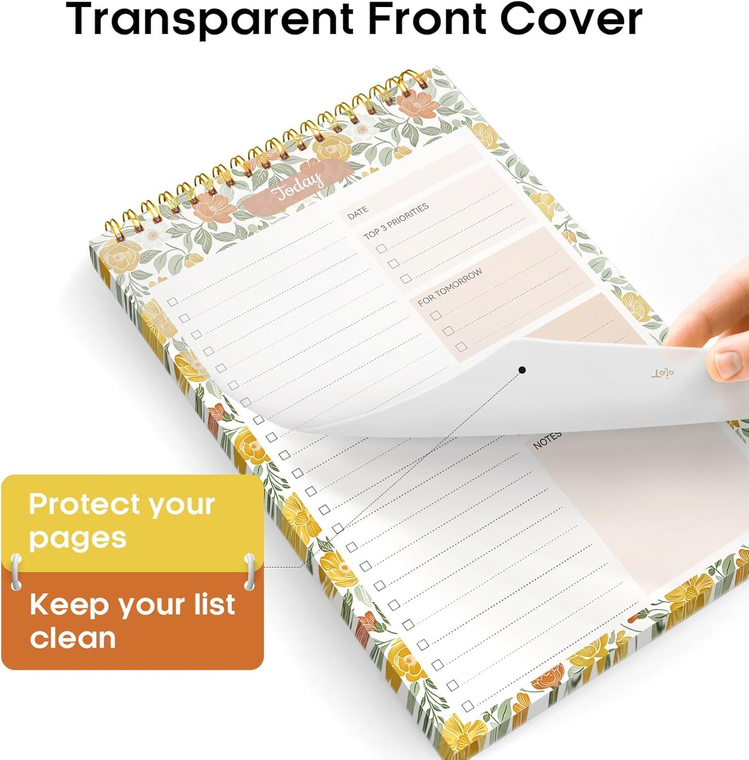 image:imageTaja To Do List Notepad To Do List Notebook for Work with 52 Sheets 98 x 65 Undated Daily Planner Perfect for Daily Tasks and Goal Setting Notepad Suitable for Office Home amp School Greenery SwayrSunshine Field