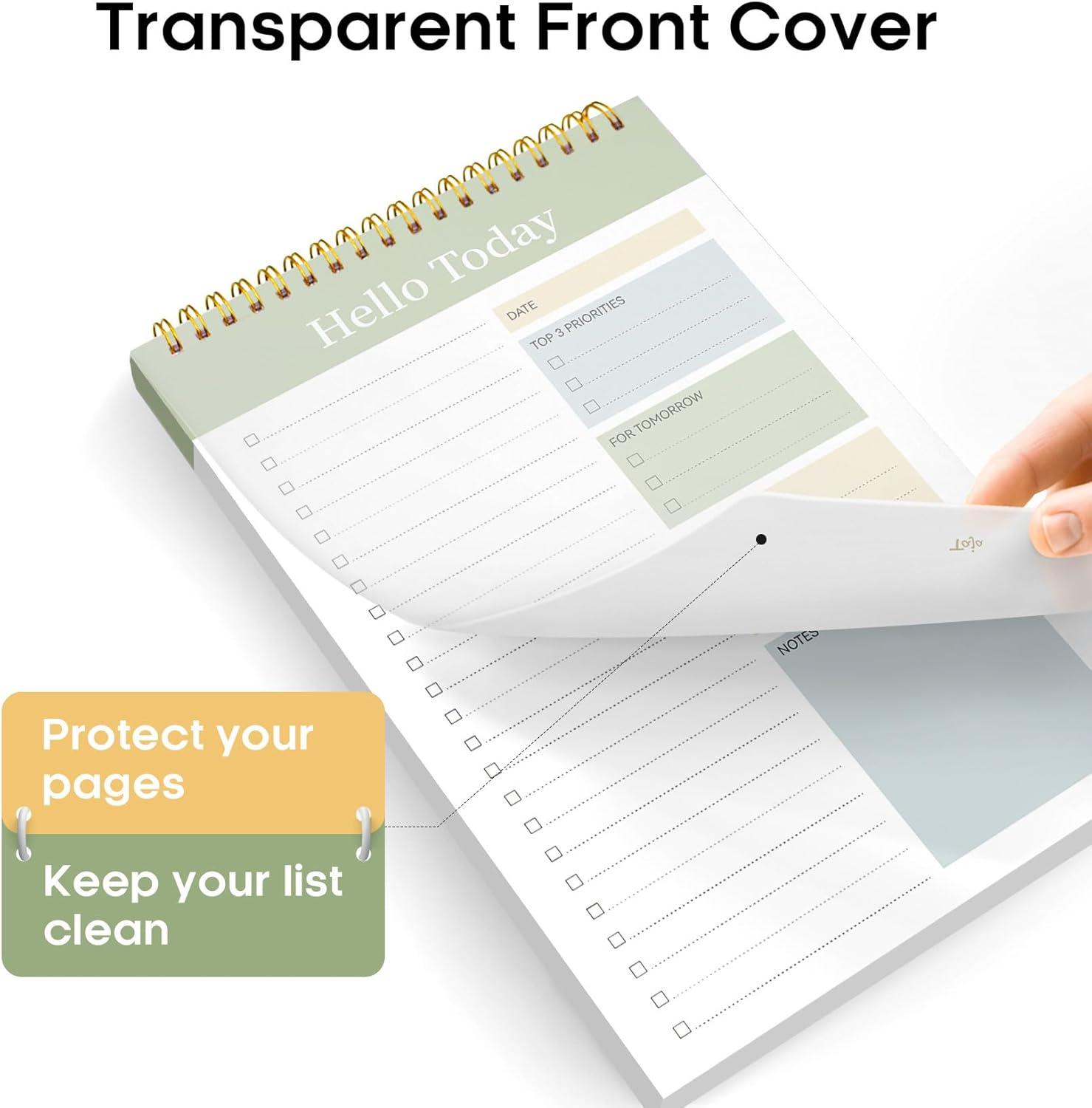 image:imageTaja To Do List Notepad To Do List Notebook for Work with 52 Sheets 98 x 65 Undated Daily Planner Perfect for Daily Tasks and Goal Setting Notepad Suitable for Office Home amp School Greenery SwayvGreen