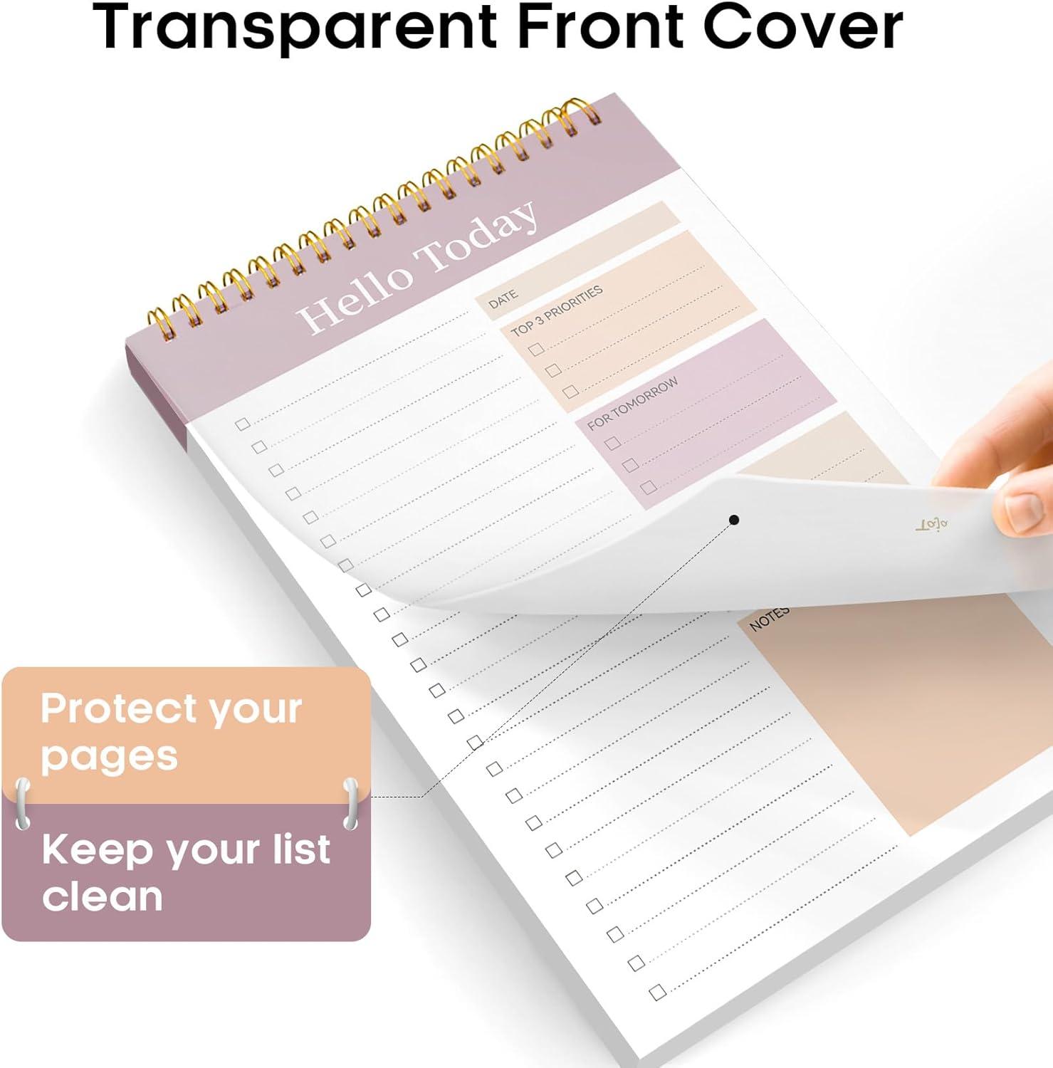 image:imageTaja To Do List Notepad To Do List Notebook for Work with 52 Sheets 98 x 65 Undated Daily Planner Perfect for Daily Tasks and Goal Setting Notepad Suitable for Office Home amp School Greenery SwaywPurple